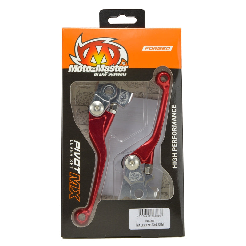 MOTO MASTER MX PIVOT LEVER SET RED HONDA CRF450R 21-ON CRF450RX 21-ON