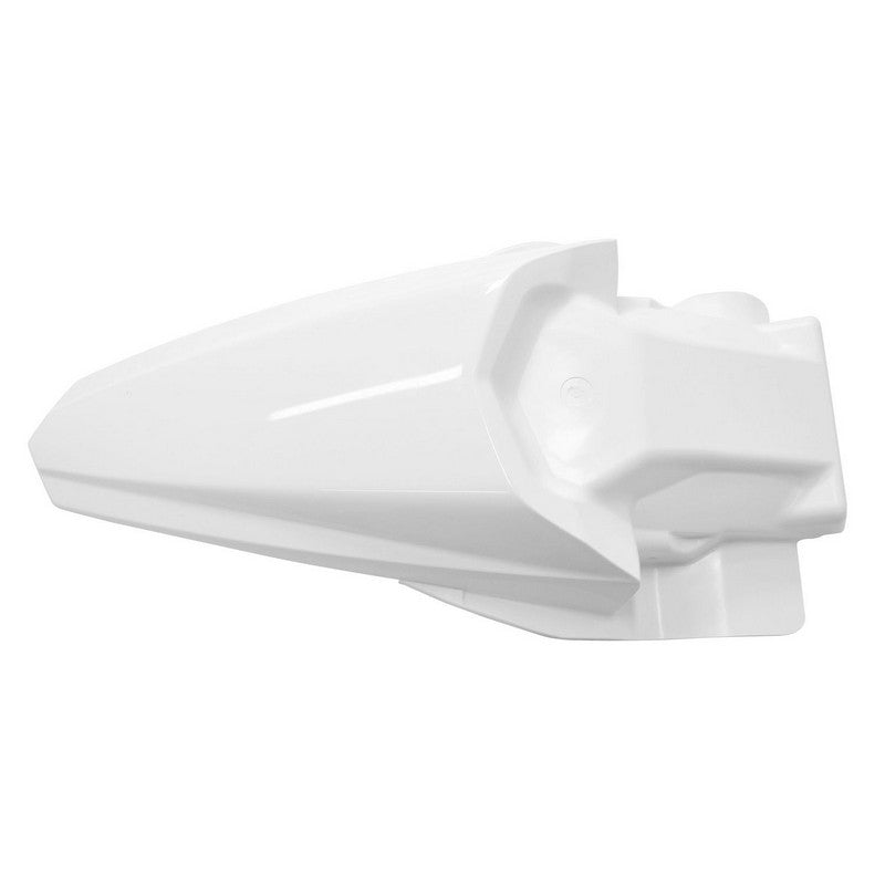 REAR FENDER RTECH WHITE KAWASAKI KX85 14-ON KX100 14-24 KX112 22-ON