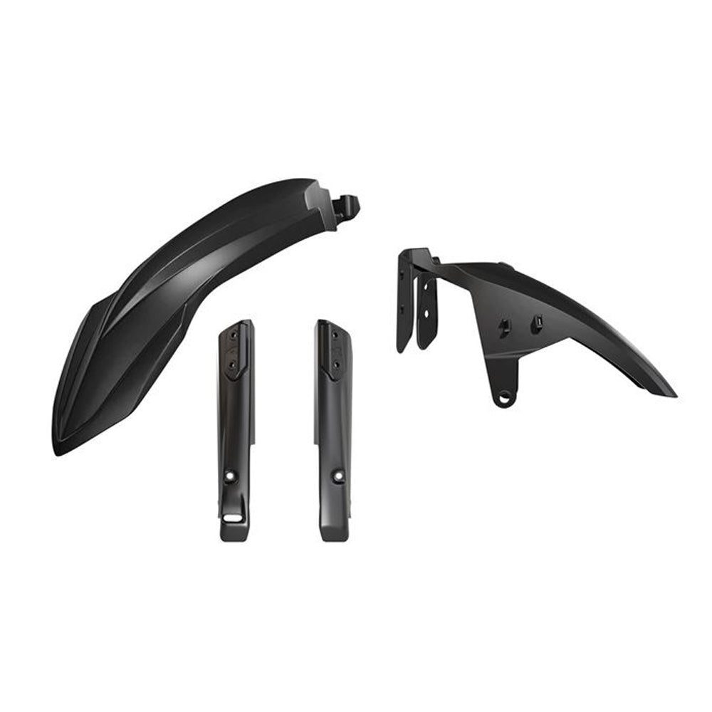PLASTICS RTECH 3 PIECE FRONT FENDER & FORK BLACK YAMAHA XT700Z TENERE 19-24