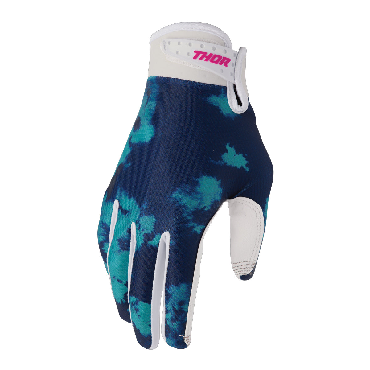 THOR GLOVE YOUTH LAUNCHMODE BLEACH WHITE/AQUA