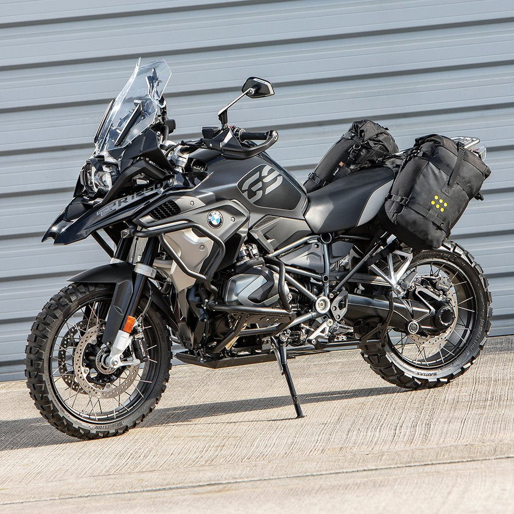 Bike fitted with the Kreiga OS-BASE and OS-Adventure Packs
