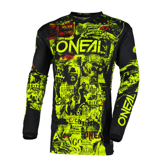 O'Neal Youth ELEMENT Attack Jersey - Black/Neon Yellow