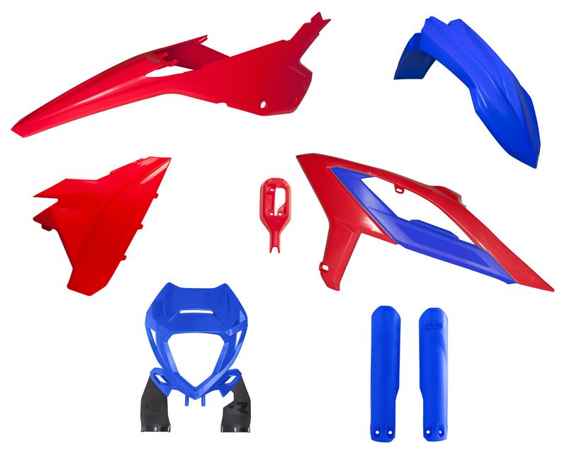 PLASTICS KIT RTECH 6 PIECE RED BLUE BETA 125RR 200RR 250RR 300RR 350RR 390RR 430RR 480RR
