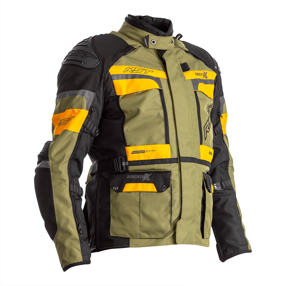 RST PRO SERIES ADVENTURE-X CE TEXTILE JACKET [GREEN/OCHRE] - Main Image