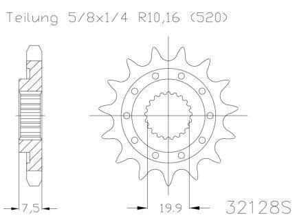 SPROCKET FRONT MOTO MASTER STEEL 14T HONDA CR CRF