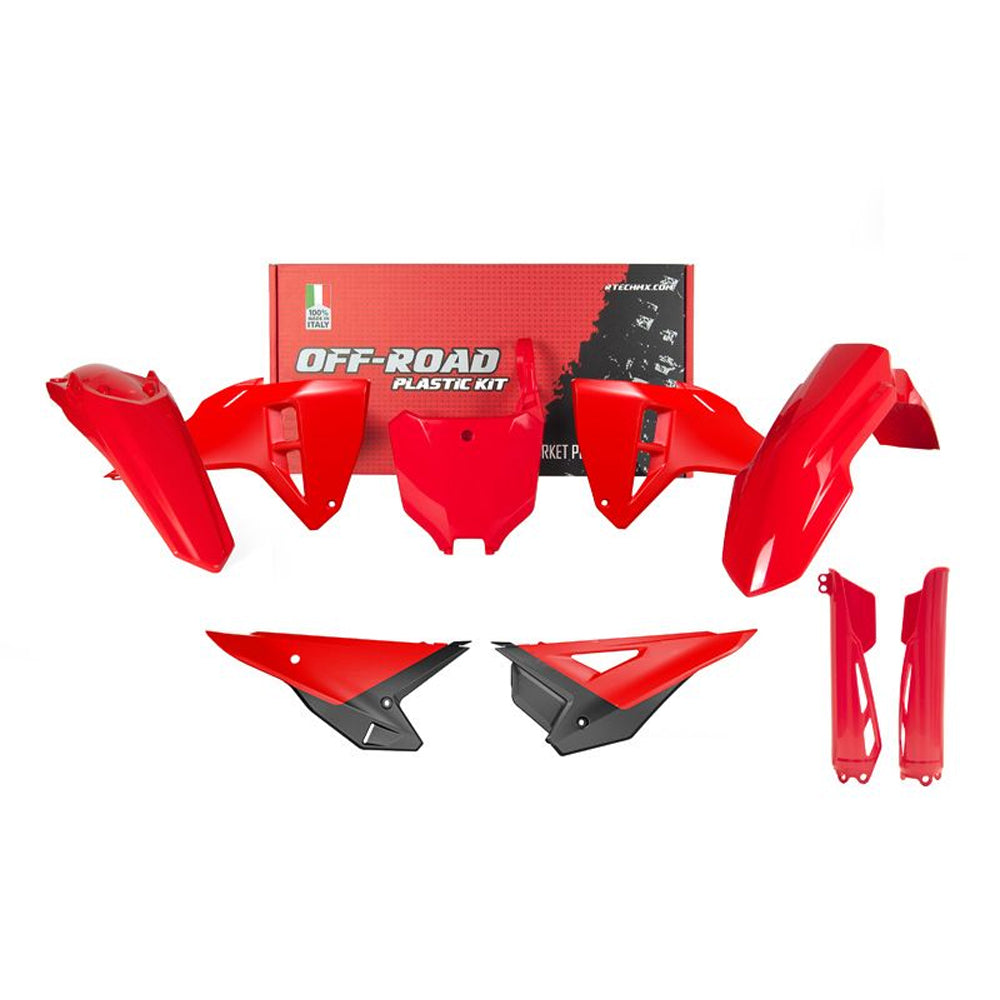 PLASTICS KIT RTECH 5 PIECE BLACK HONDA CRF250R CRF450R 25-ON