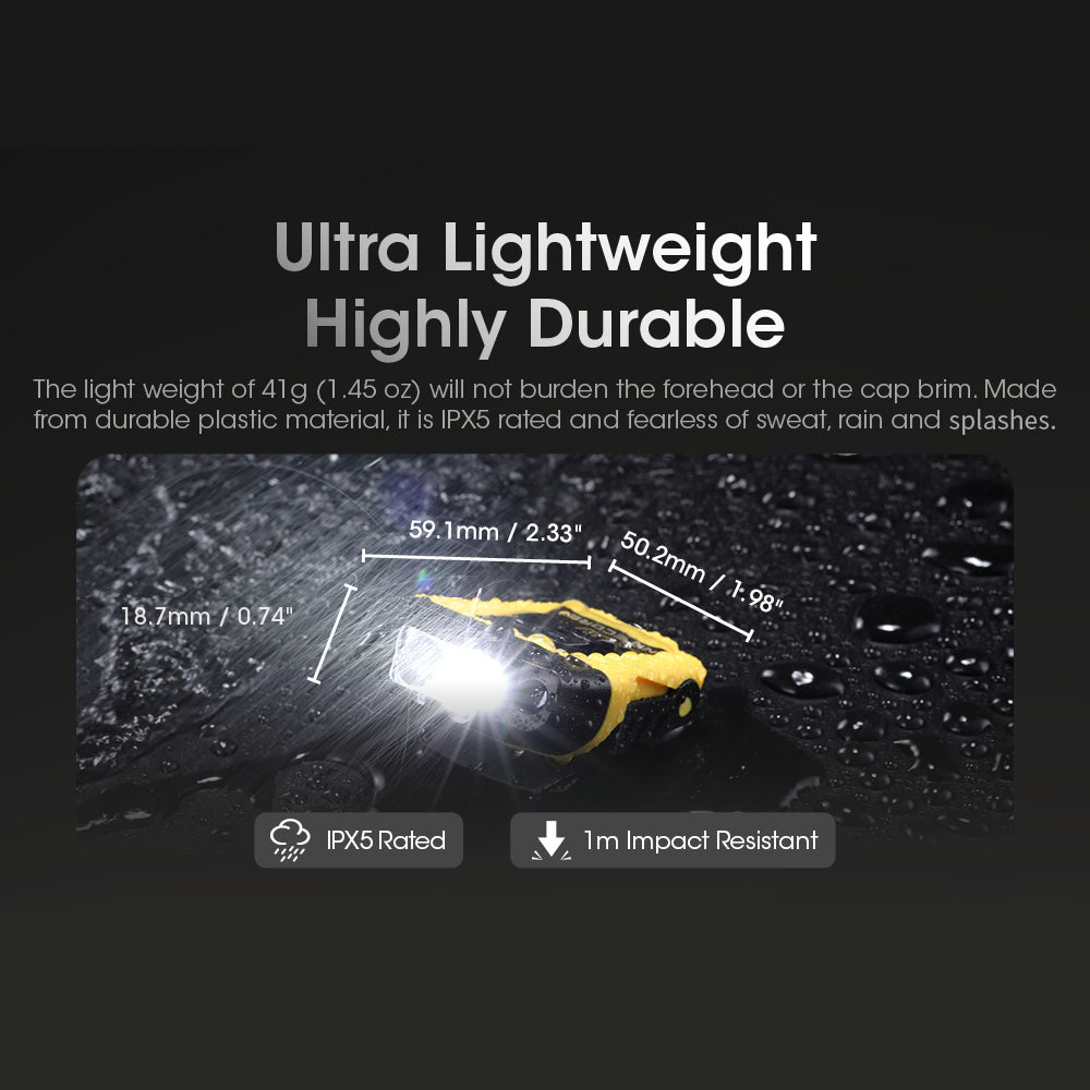 NITECORE 150 LUMEN INTELLIGENT IR SENSOR CLIP-ON CAP LIGHT
