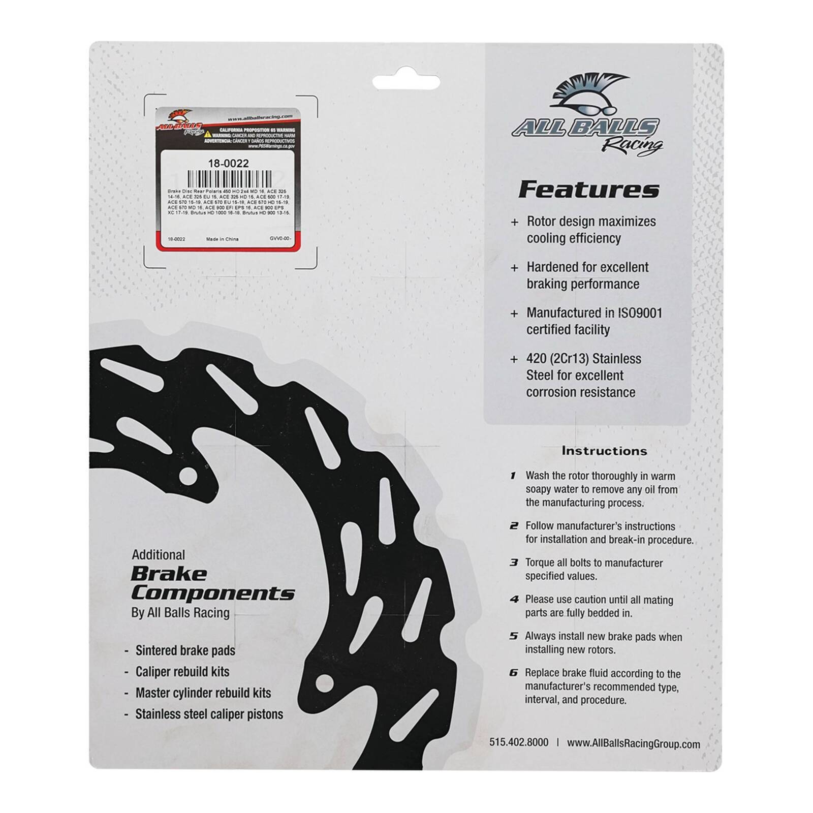 Brake Disc Rear 18-0022