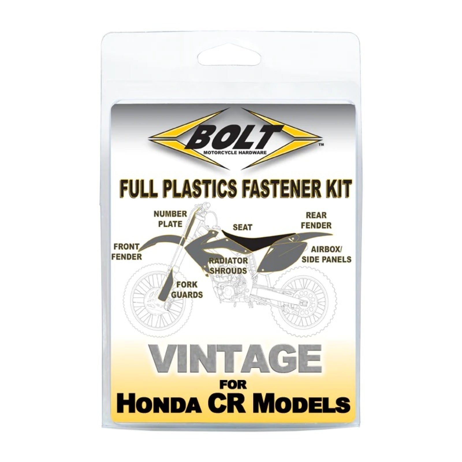Bolt Body Work Fastener Kit Honda CR125 '91-'90 CR250 '90-'91