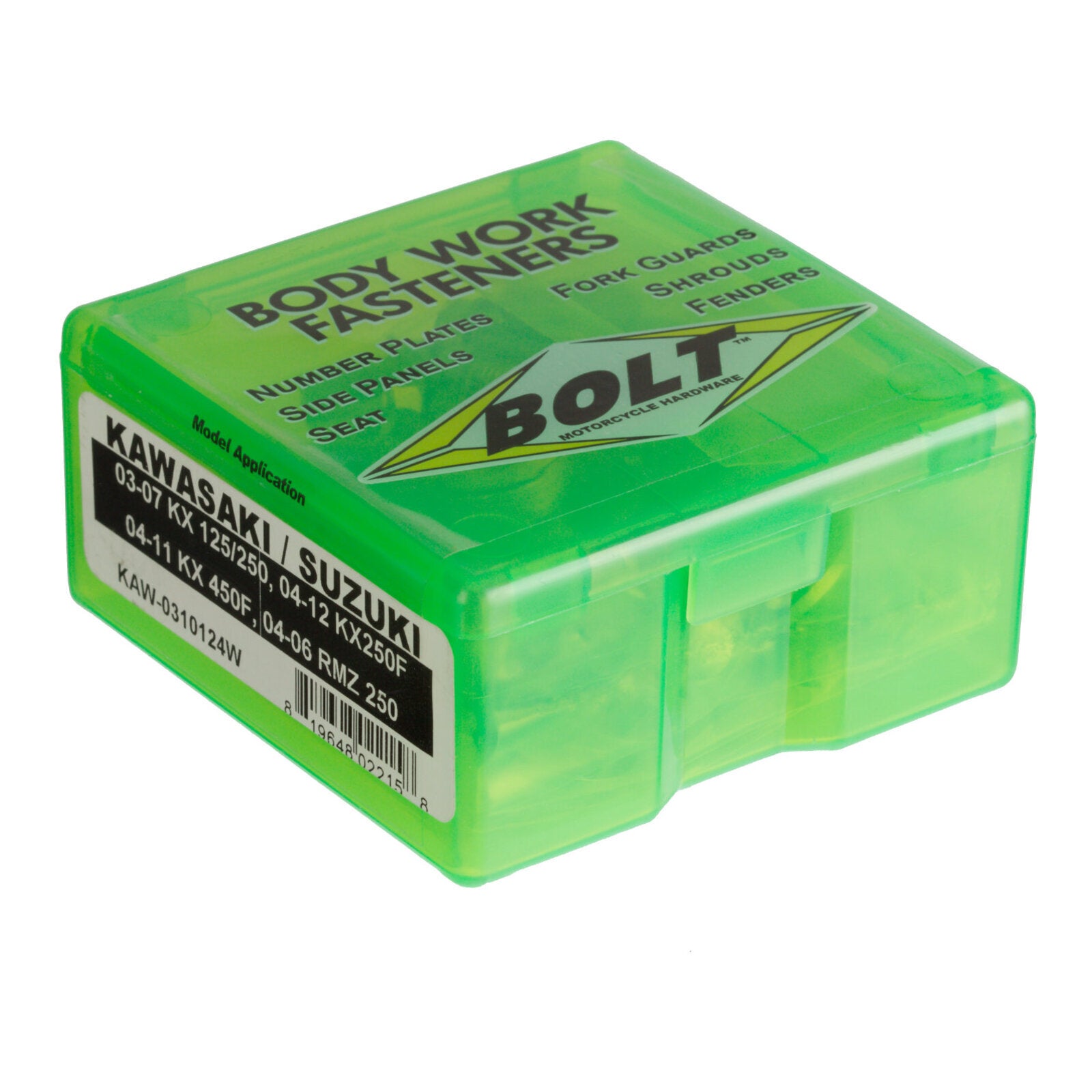 BOLT PLASTICS FASTENER KIT KAW