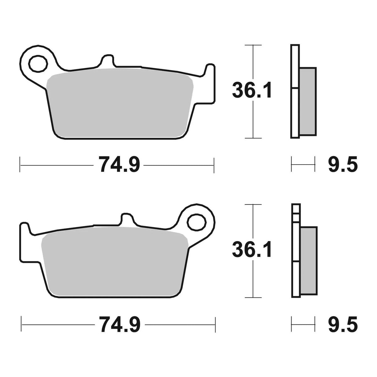 Brembo Prime Carbon Ceramic Rear Brake Pads 07HO26TT