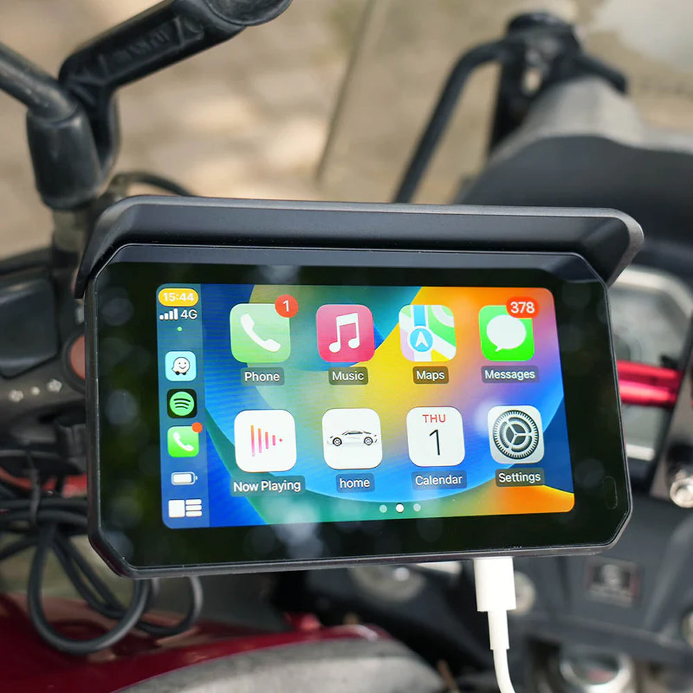 OTTOCAST WIRELESS CARPLAY & ANDROID AUTO 5" SCREEN + CAMERAS FOR MOTORCYCLES IPX7