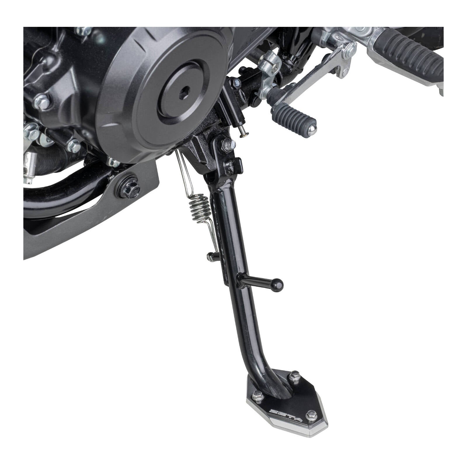 Zeta Side Stand Extender Black/Silver Suzuki V-Strom250 '17-, 1000 '14-