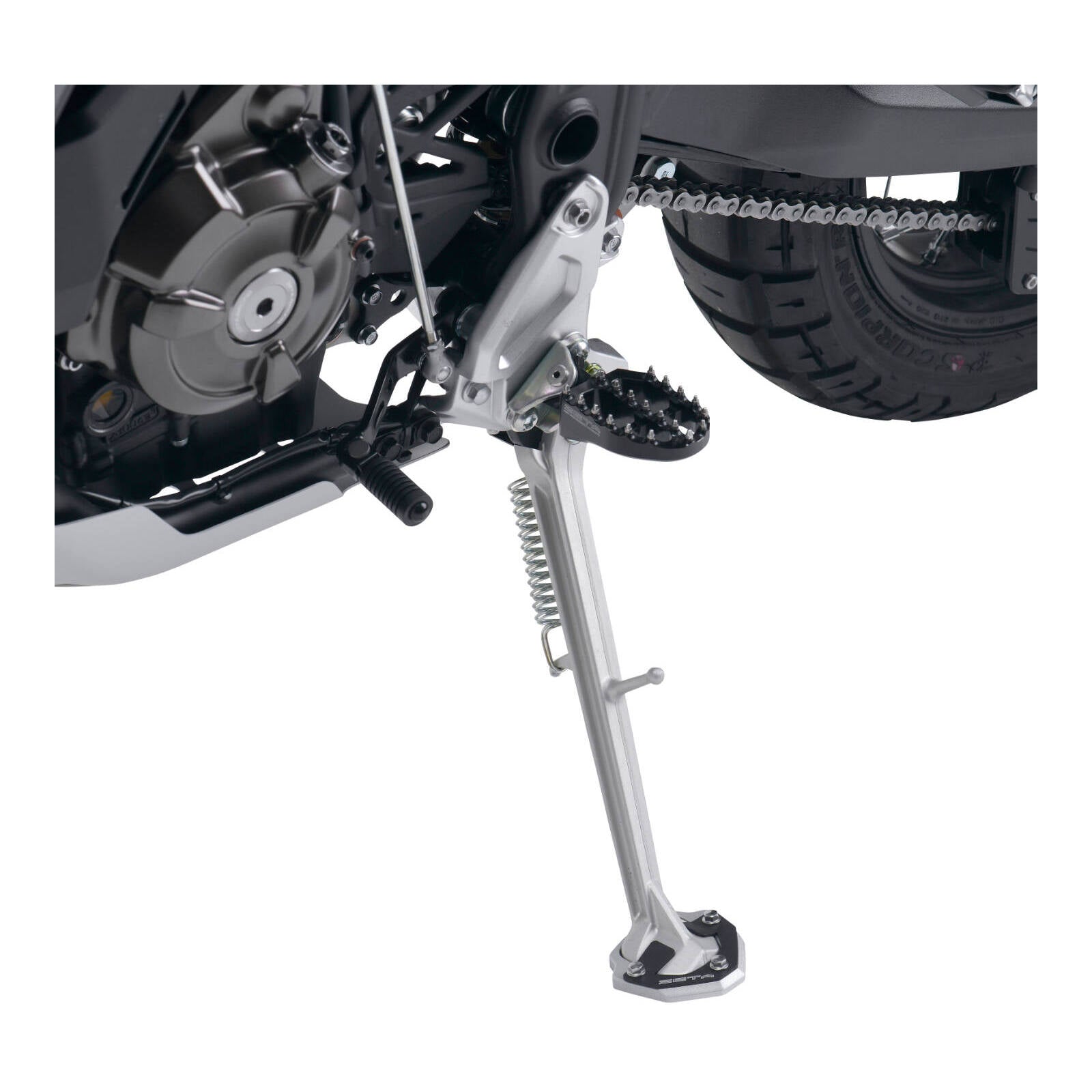 Zeta Side Stand Extender Black/Silver Yamaha Tenere 700 '20-