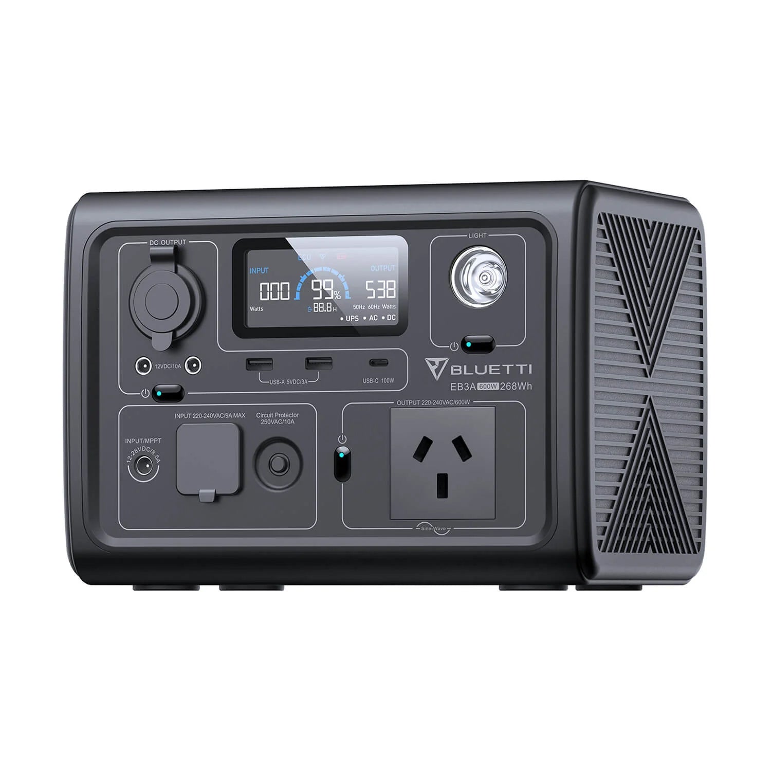 BLUETTI EB3A PORTABLE POWER STATION | 600W (1200W SURGE) 268WH