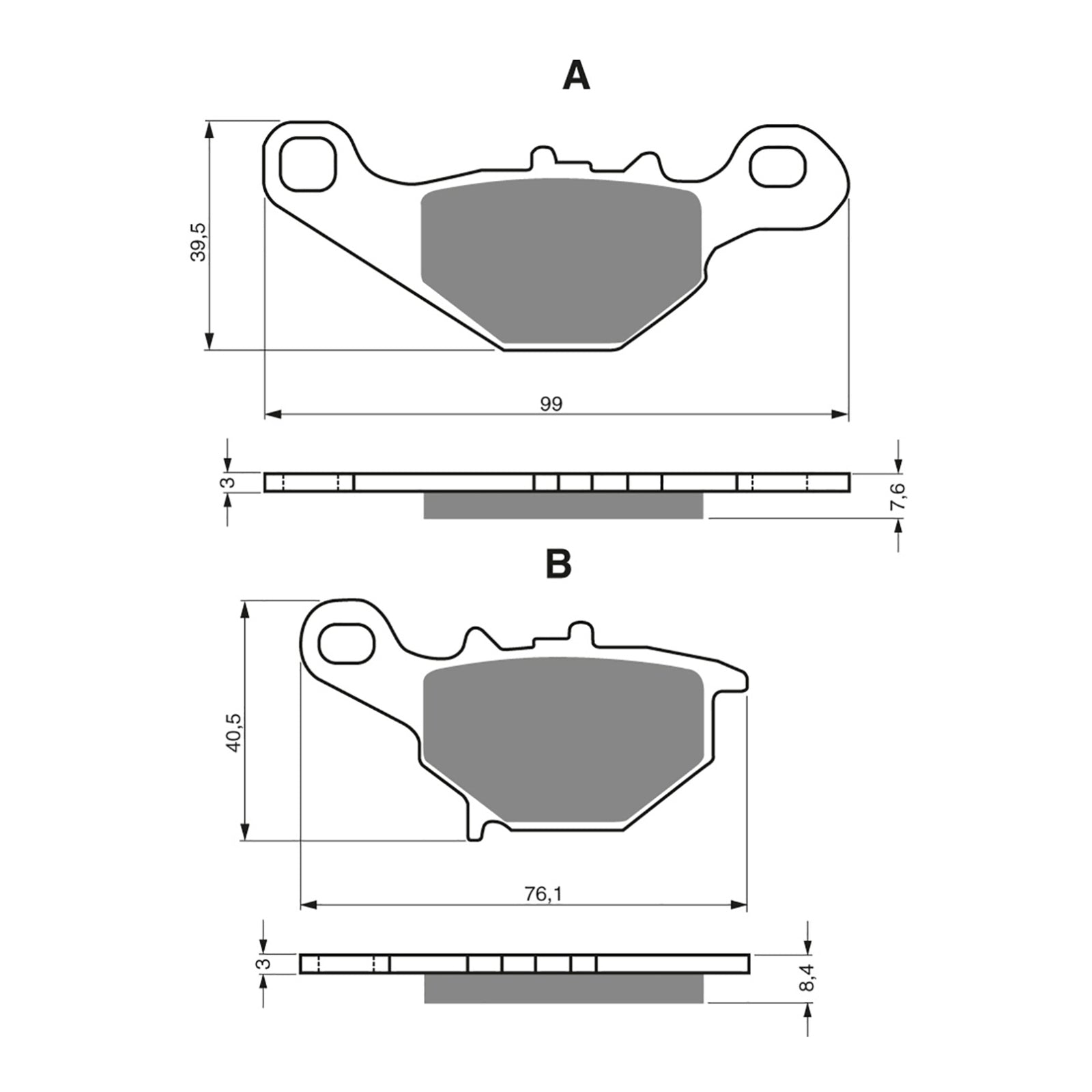 GOLDfren Brake Pads - K5 Off-Road Racing