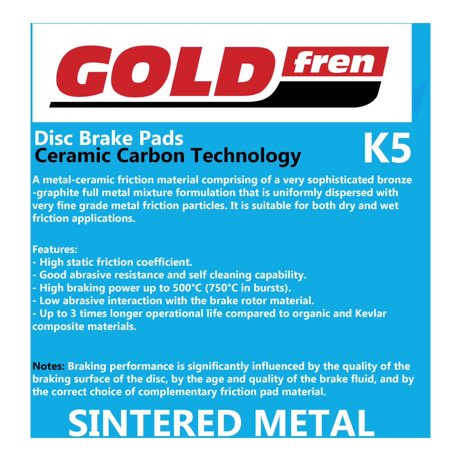 Brake Pads Goldfren GF346 - K5
