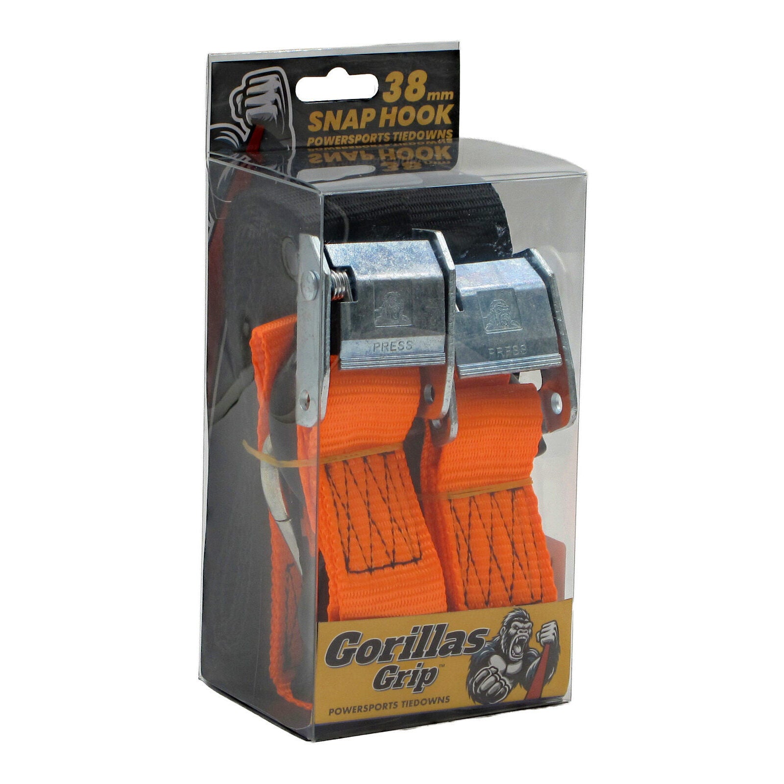 Gorillas Grip Tie Down 38mm S / HK Black / Orange Loop