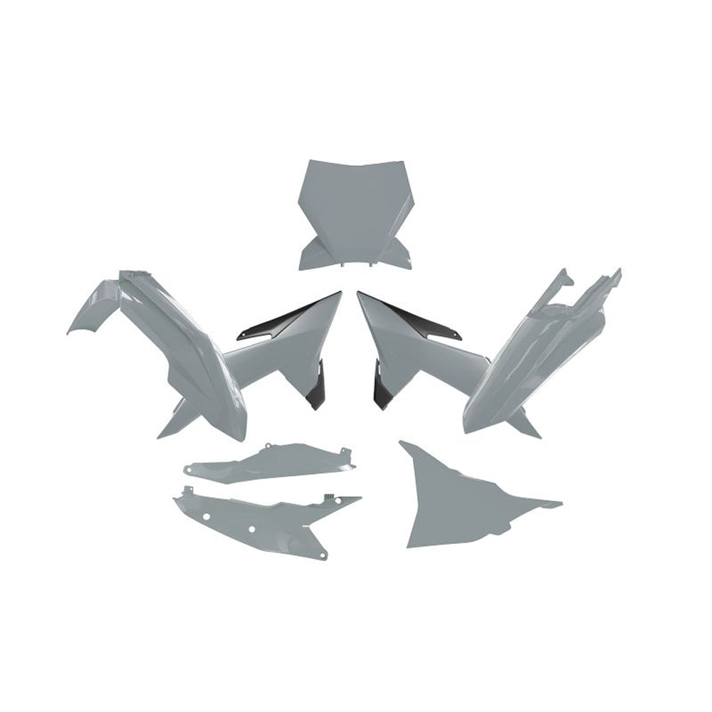 PLASTICS KIT RTECH 6 PIECE GREY BLACK KTM SX SXF