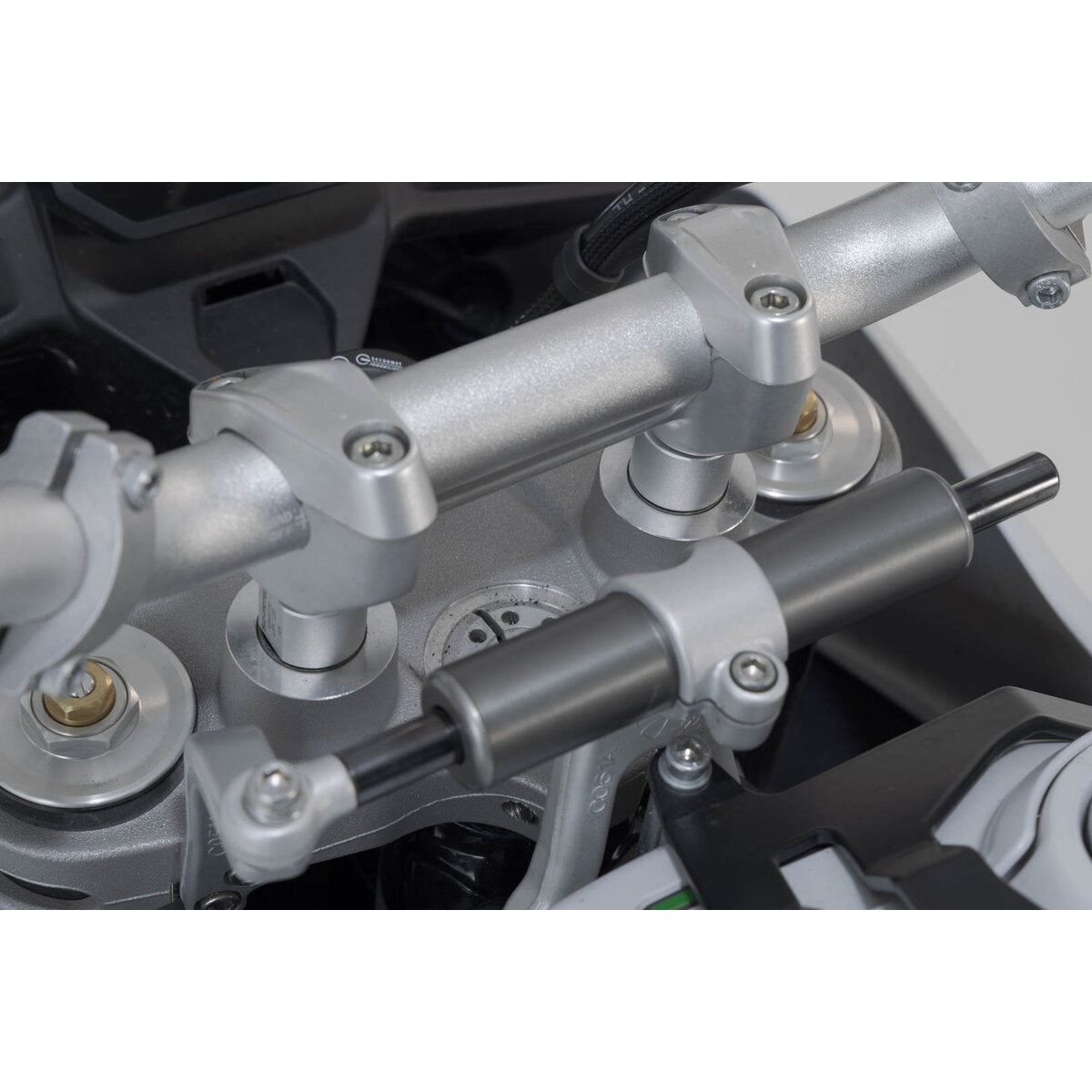 HANDLEBAR BAR RISER SW MOTECH 28MM HANDLEBARS SILVER DUCATI DESERT X 22-ON