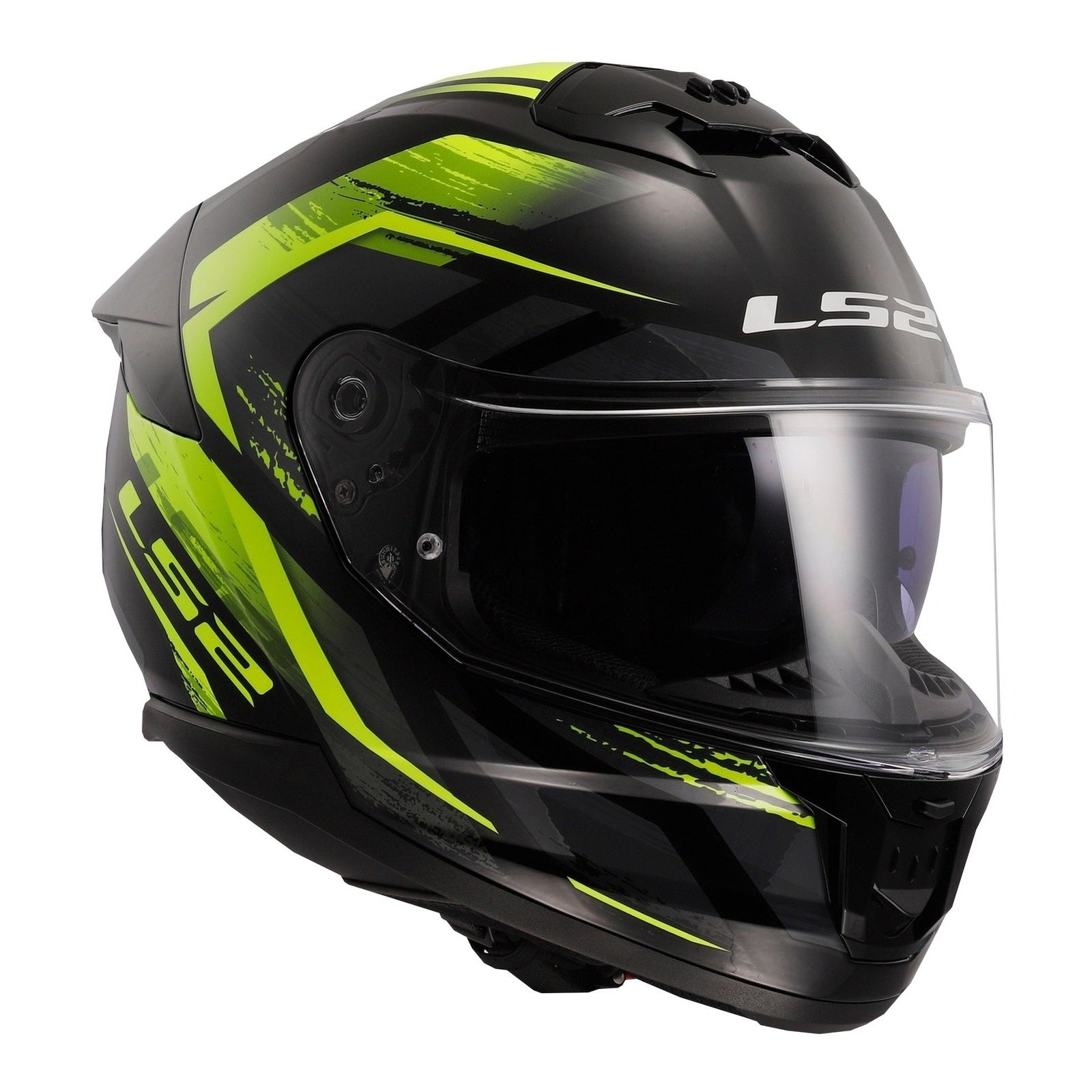 LS2 FF808 Stream II Fury - Black / Hi-Vis Yellow 06