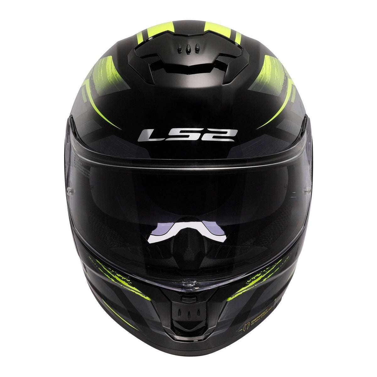LS2 FF808 Stream II Fury - Black / Hi-Vis Yellow 06