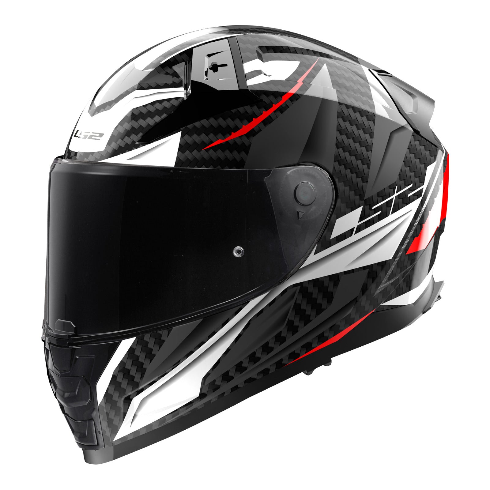 LS2 FF811 Vector II Carbon Savage Helmet - White / Red / Grey