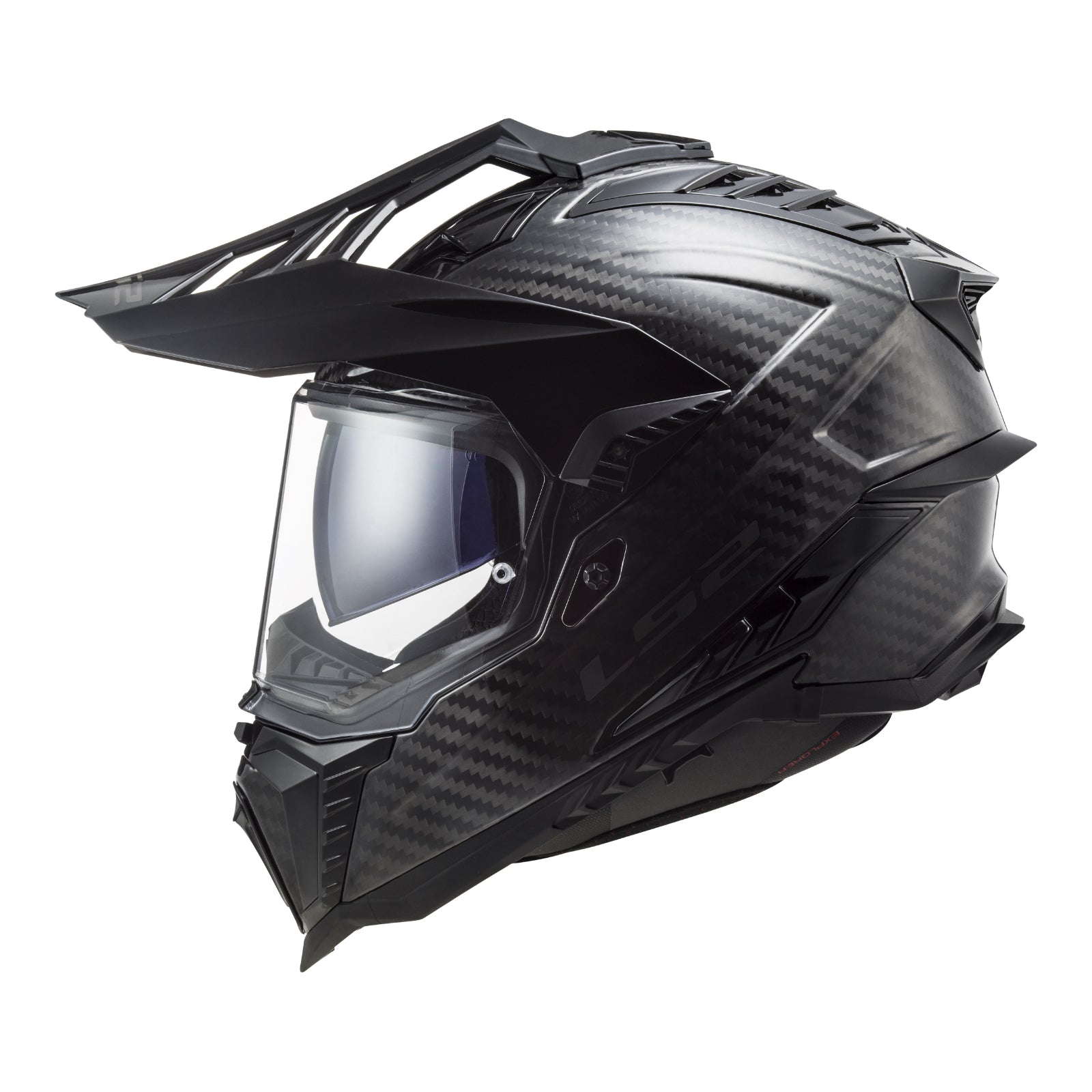 LS2 MX701 Explorer Carbon Solid - Gloss Carbon