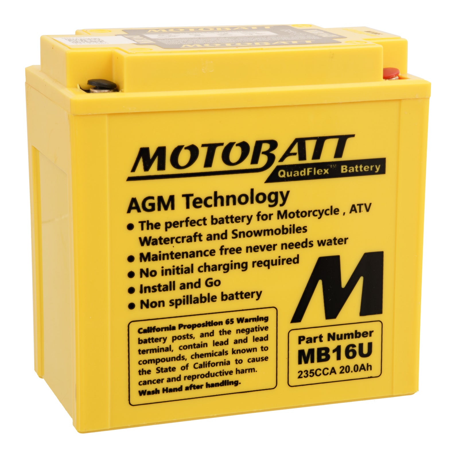 Motobatt Battery Quadflex AGM - MB16U
