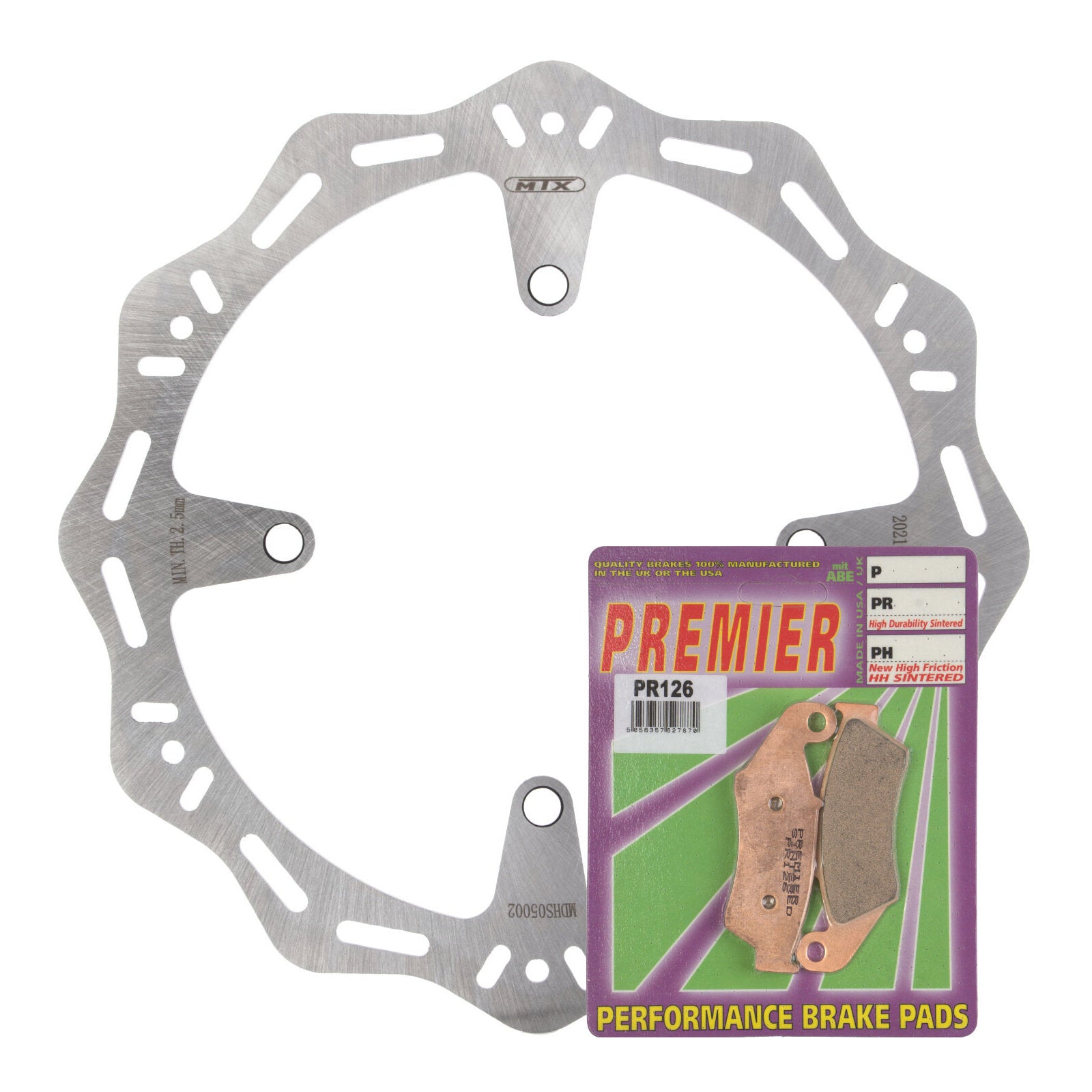 MTX Hornet Disk & Premier Pad Front Kit - Suzuki