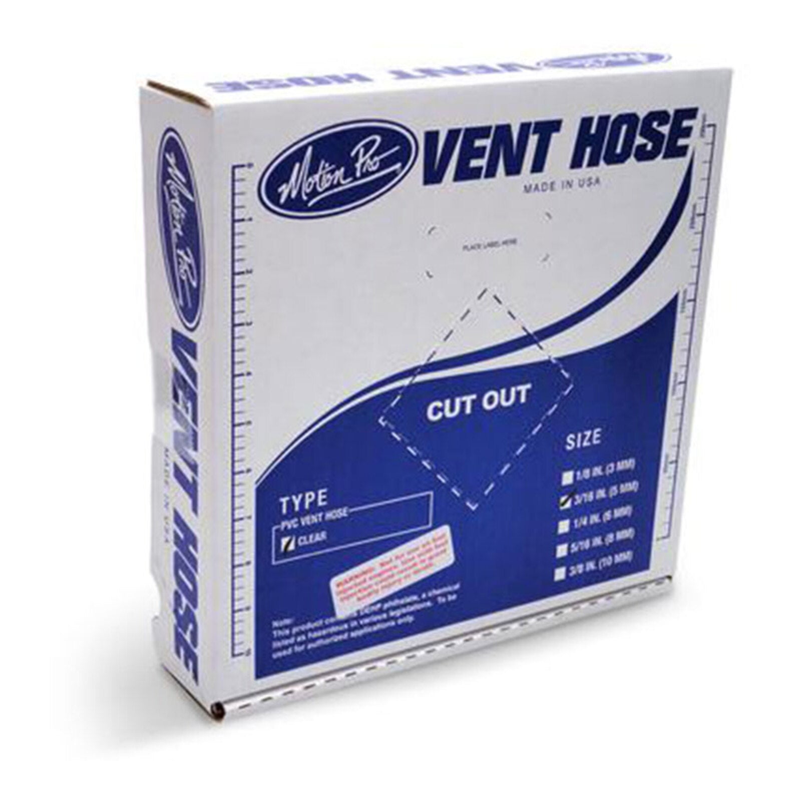 Motion Pro Fuel Vent Hose, Clear Vinyl 6mm 25ft
