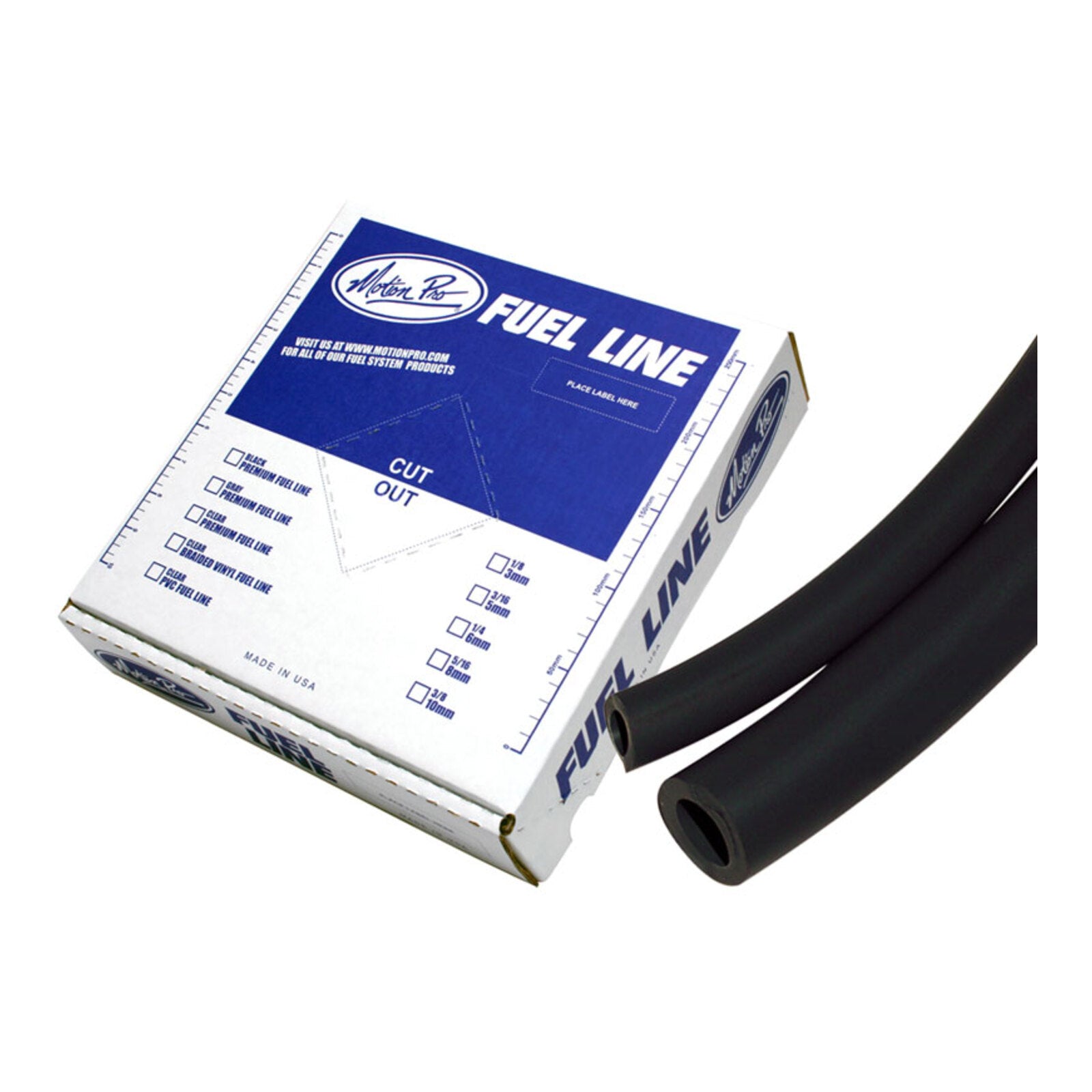 Motion Pro Fuel Hose Tygon - Black, 8mm 25ft