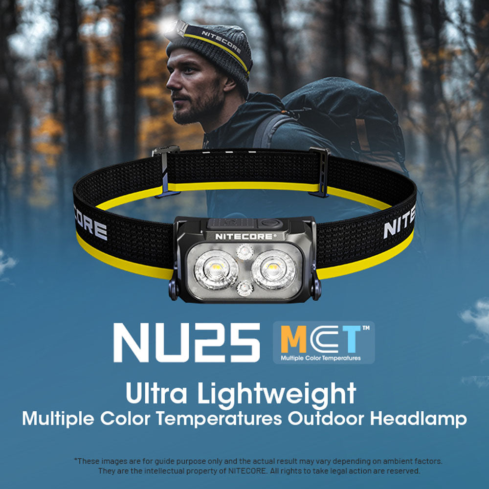 NITECORE USB RECHARGEABLE MULTI COLOR TEMPERATURE LED TRIPLE OUTPUT HEADLAMP