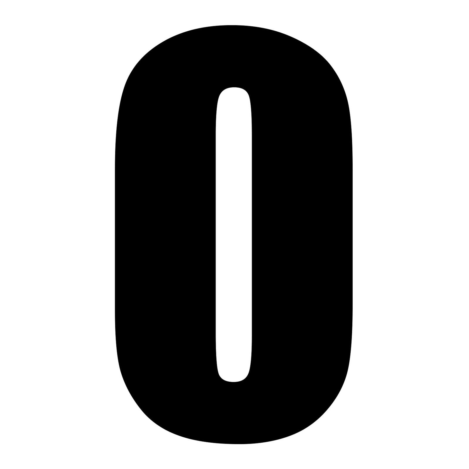 Whites Race Number - Black #0 (10 Pack)