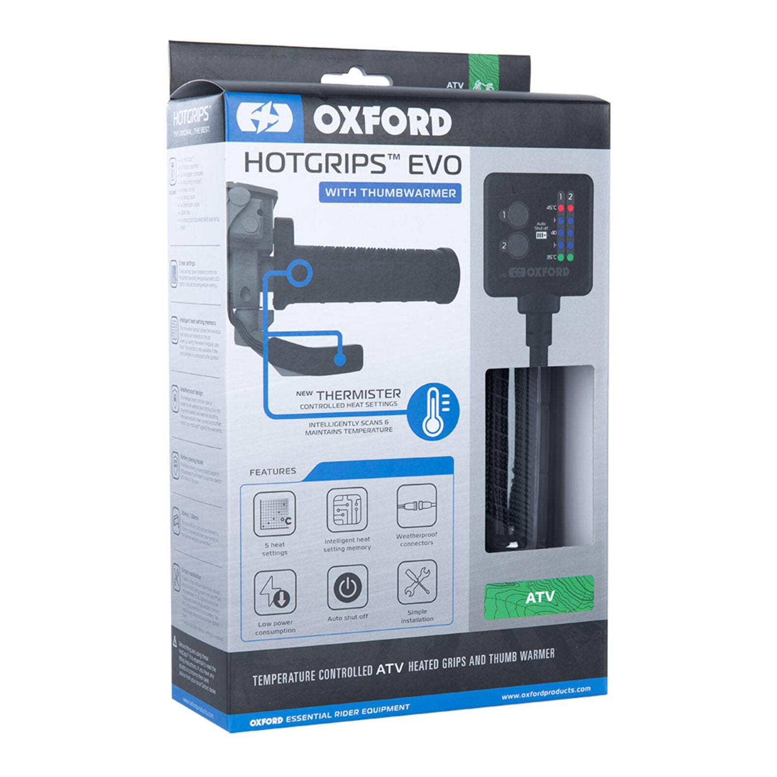 Oxford EVO HotGrips® ATV - V9 Dual Thermister Switch with THUMB WARMER
