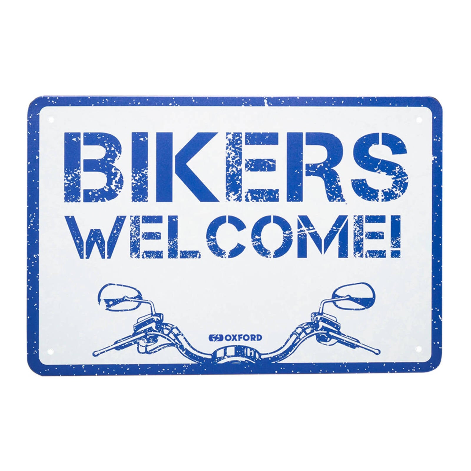 Oxford Garage Metal Sign: Welcome