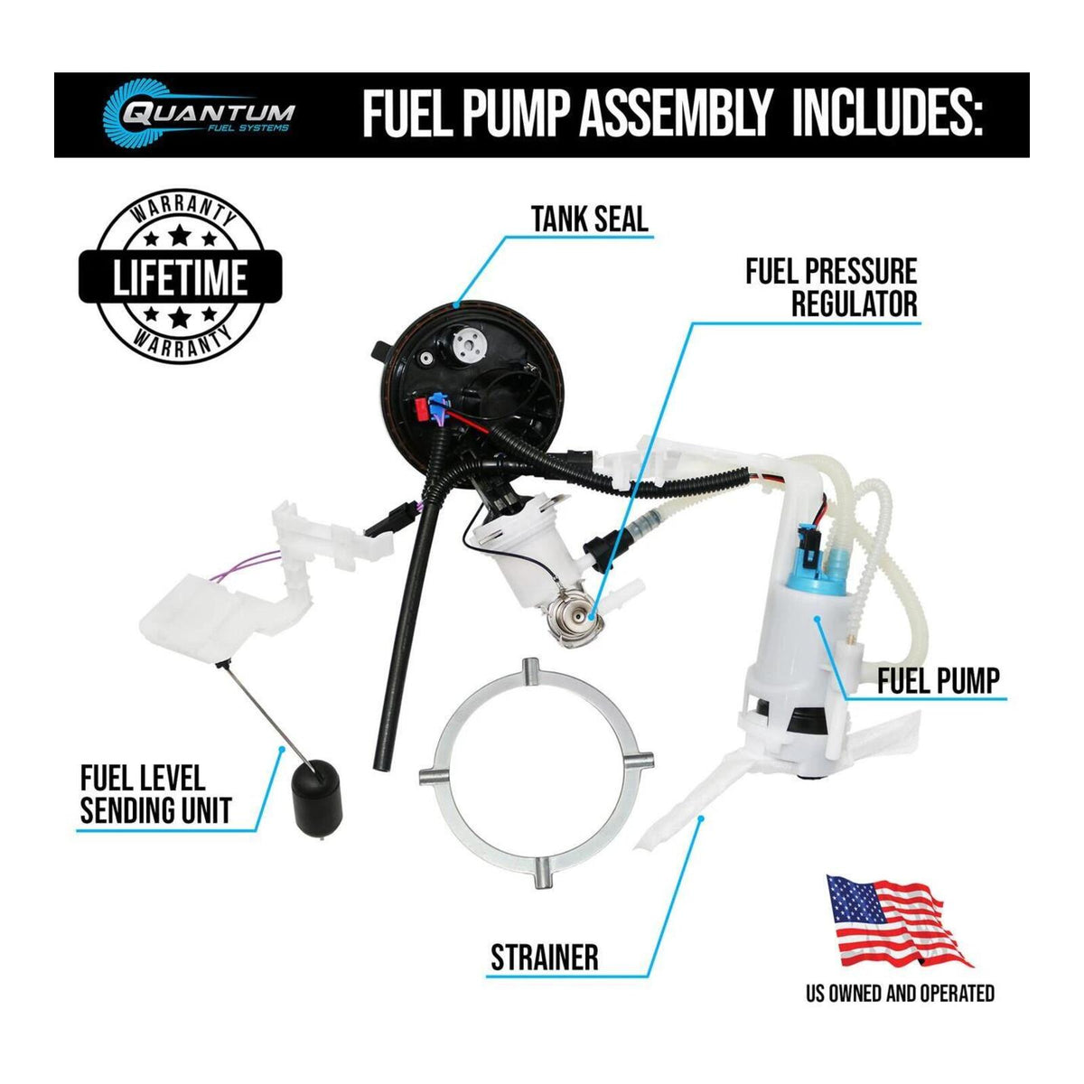 Quantum In-Tank EFI OEM Replacement Fuel Pump with Assembly