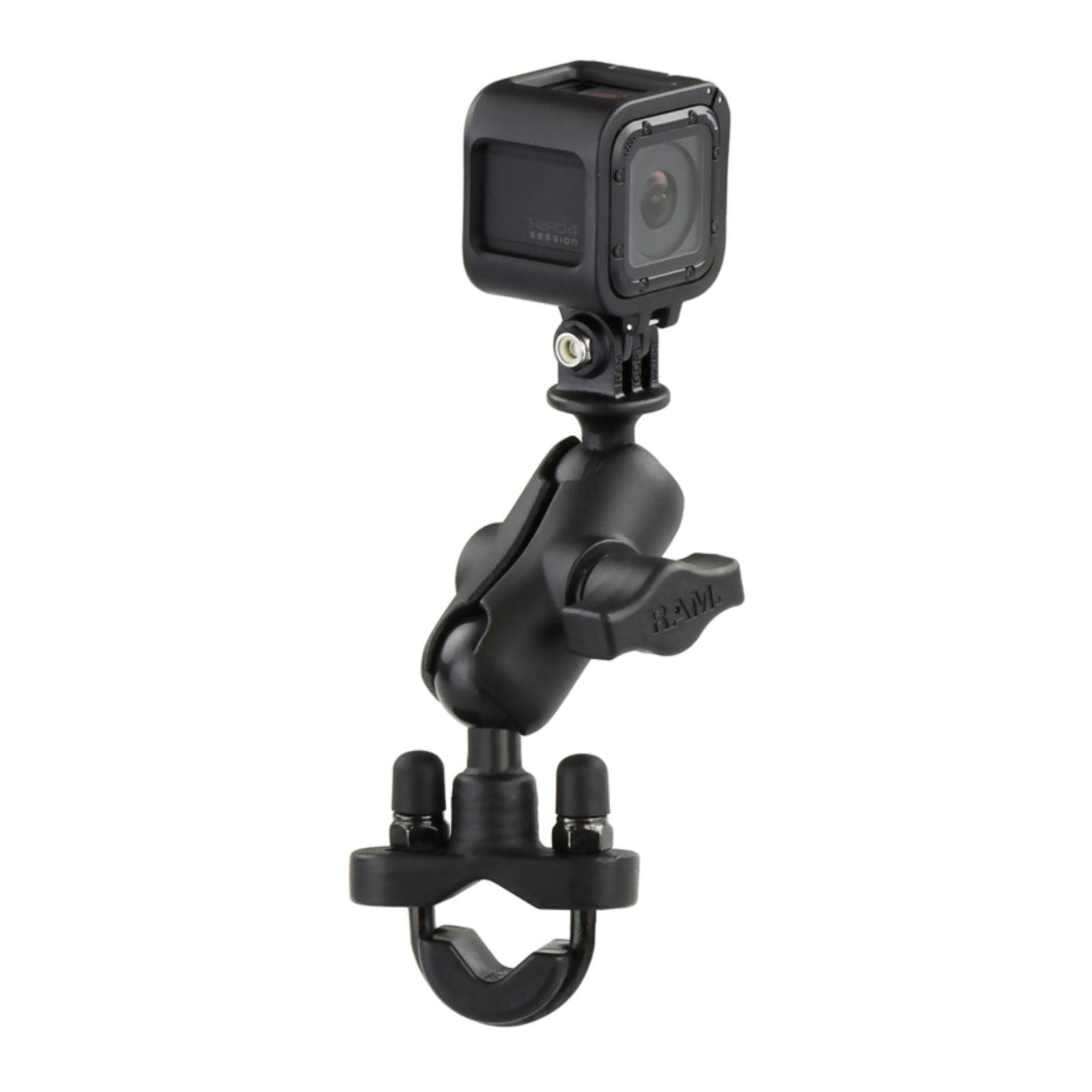 RAM Handlebar U-Bolt Double Ball Mount with Action Camera Adapter