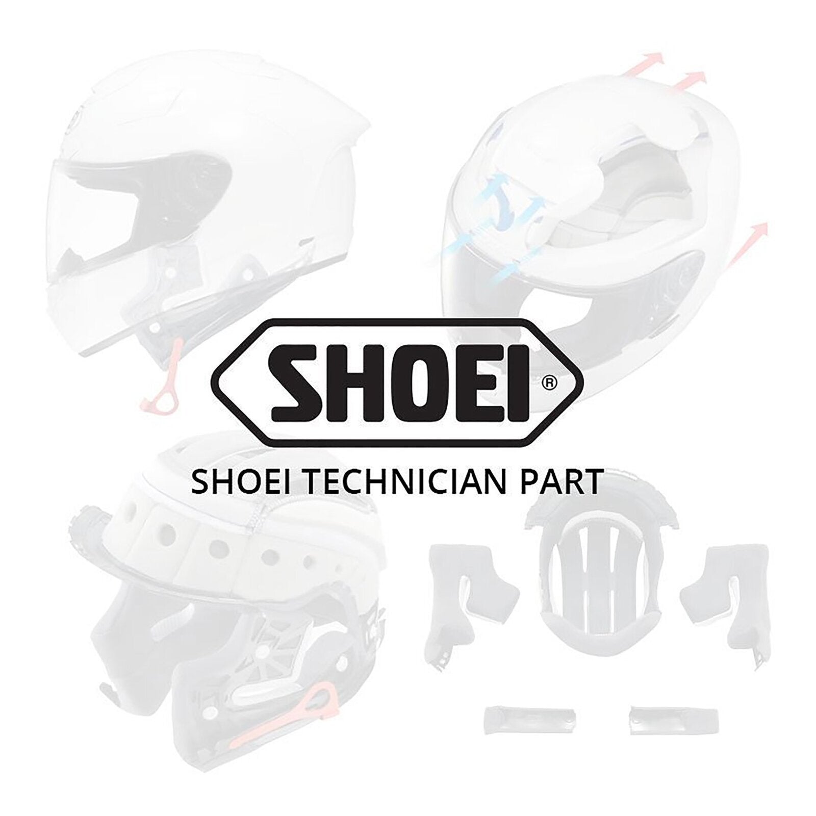 Shoei Qwest Lower Air Intake - Red
