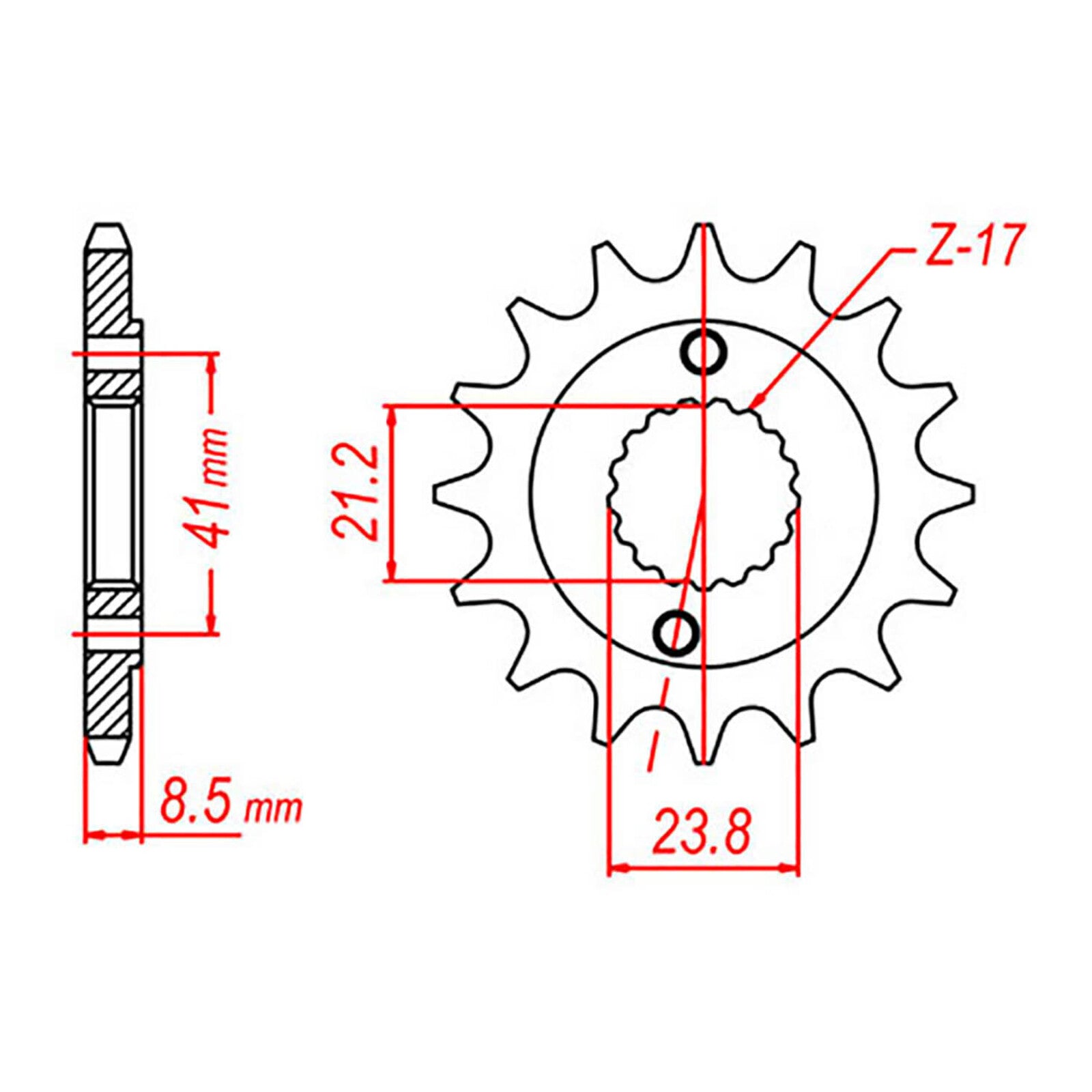 MTX 1322 Steel Front Sprocket #520