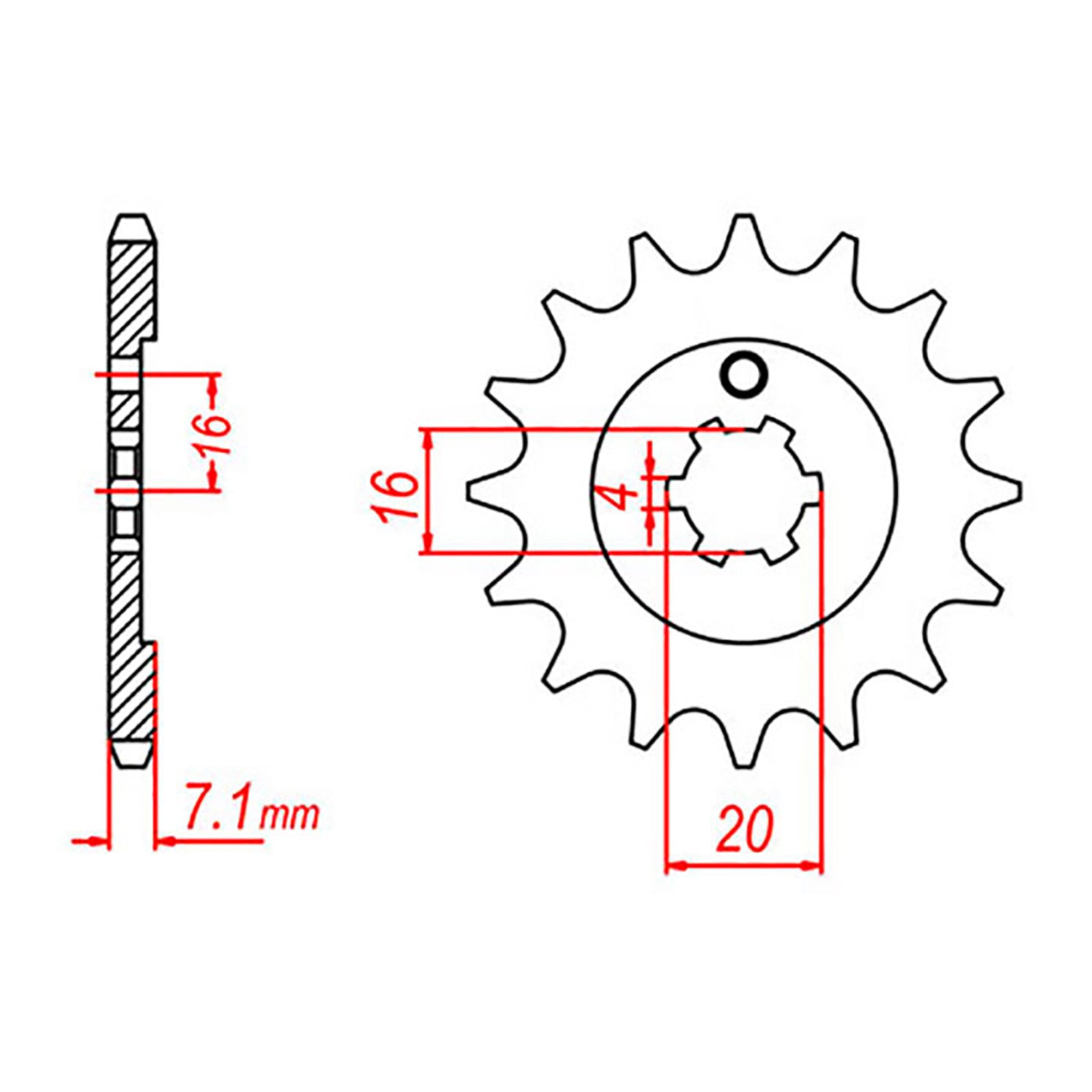 MTX 555 Steel Front Sprocket #428