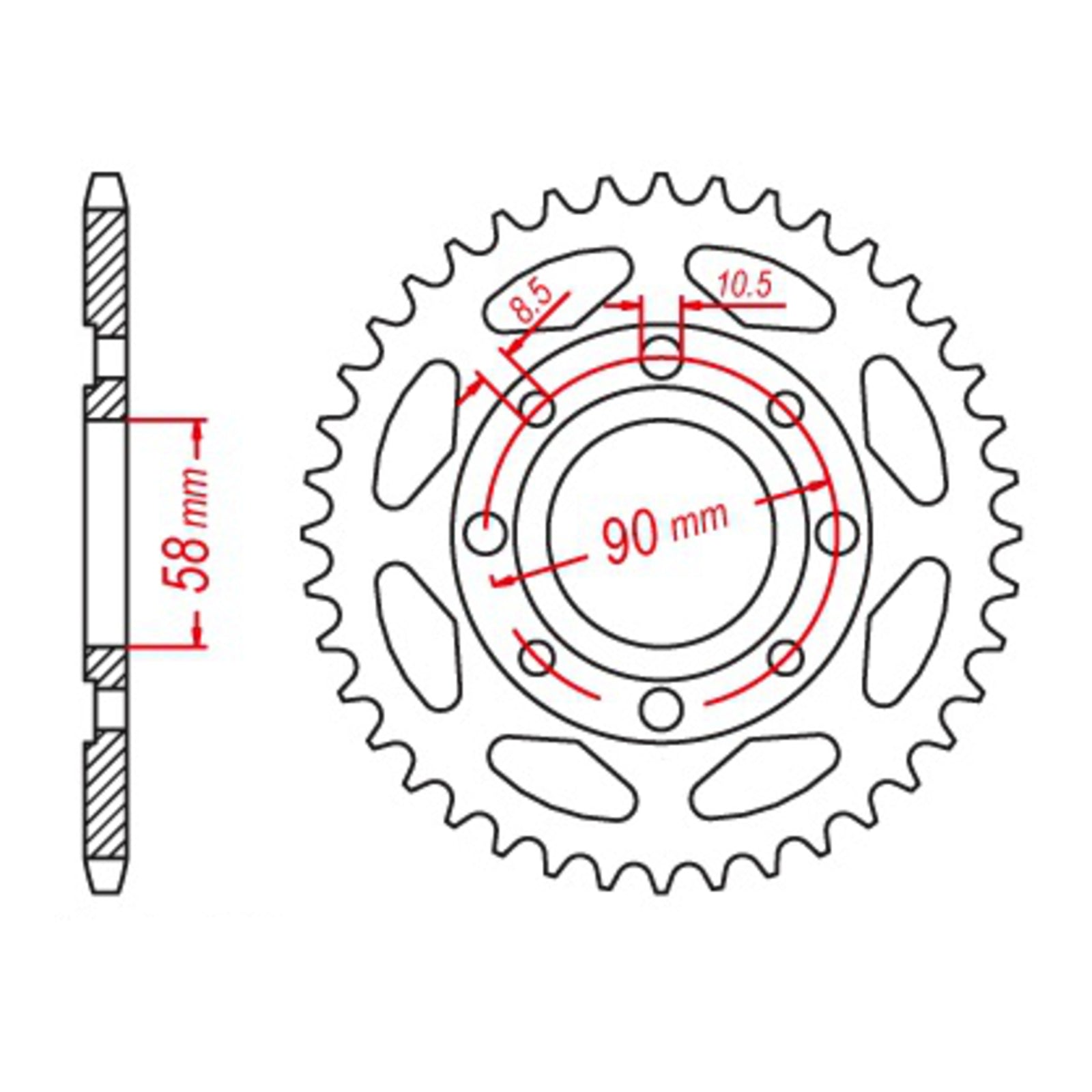 MTX 269 Steel Rear Sprocket #428