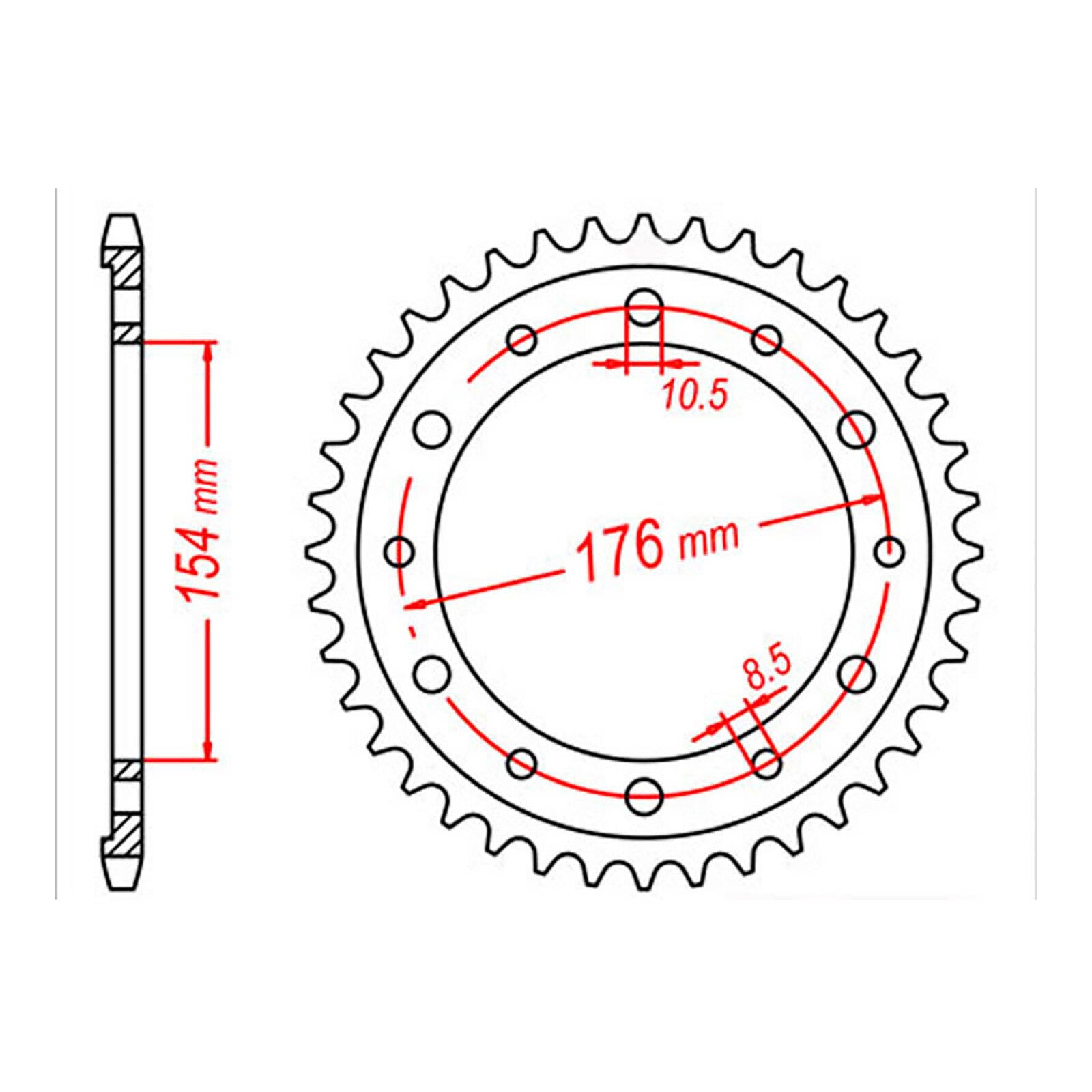 MTX 1340 Steel Rear Sprocket #530