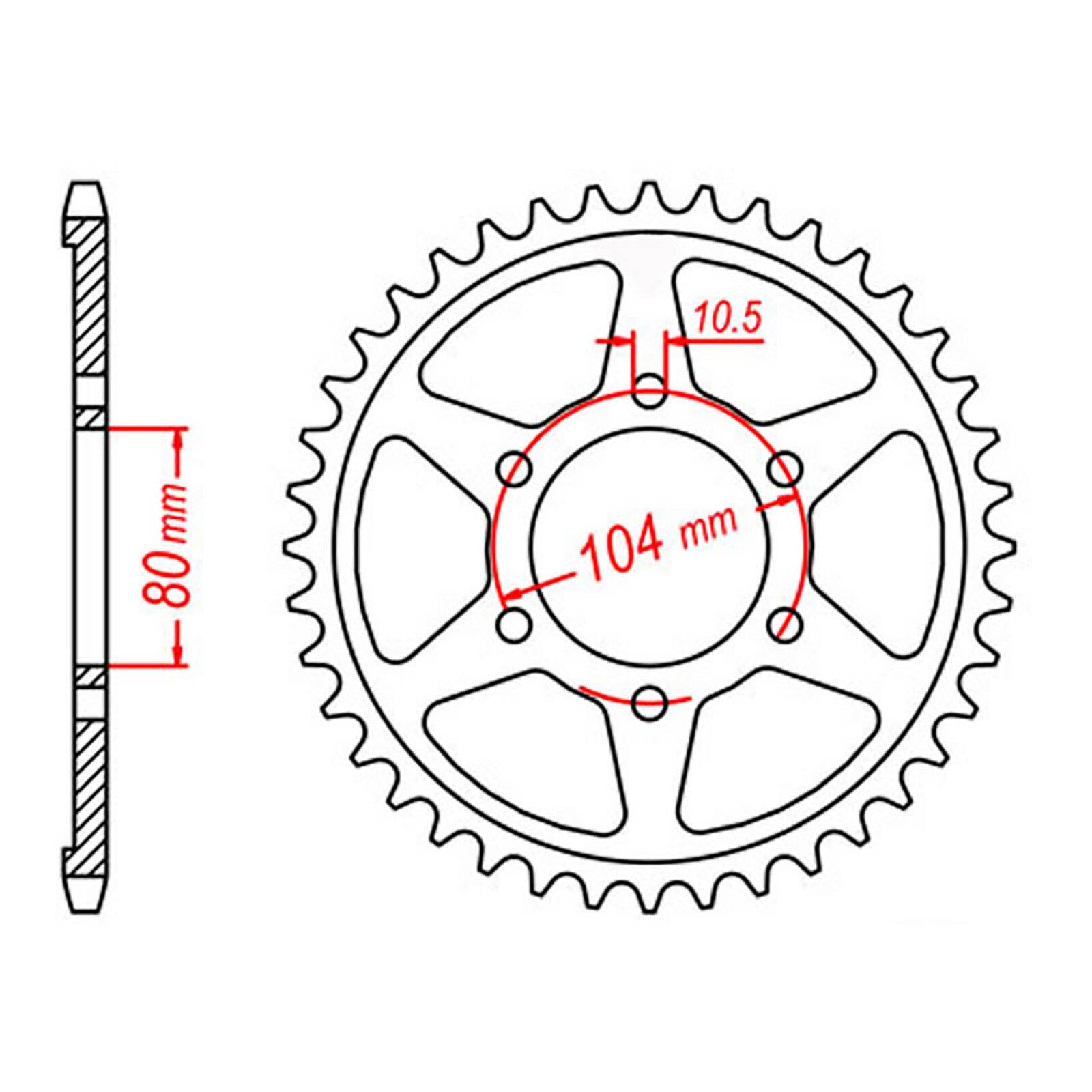 MTX 488 Steel Rear Sprocket #530