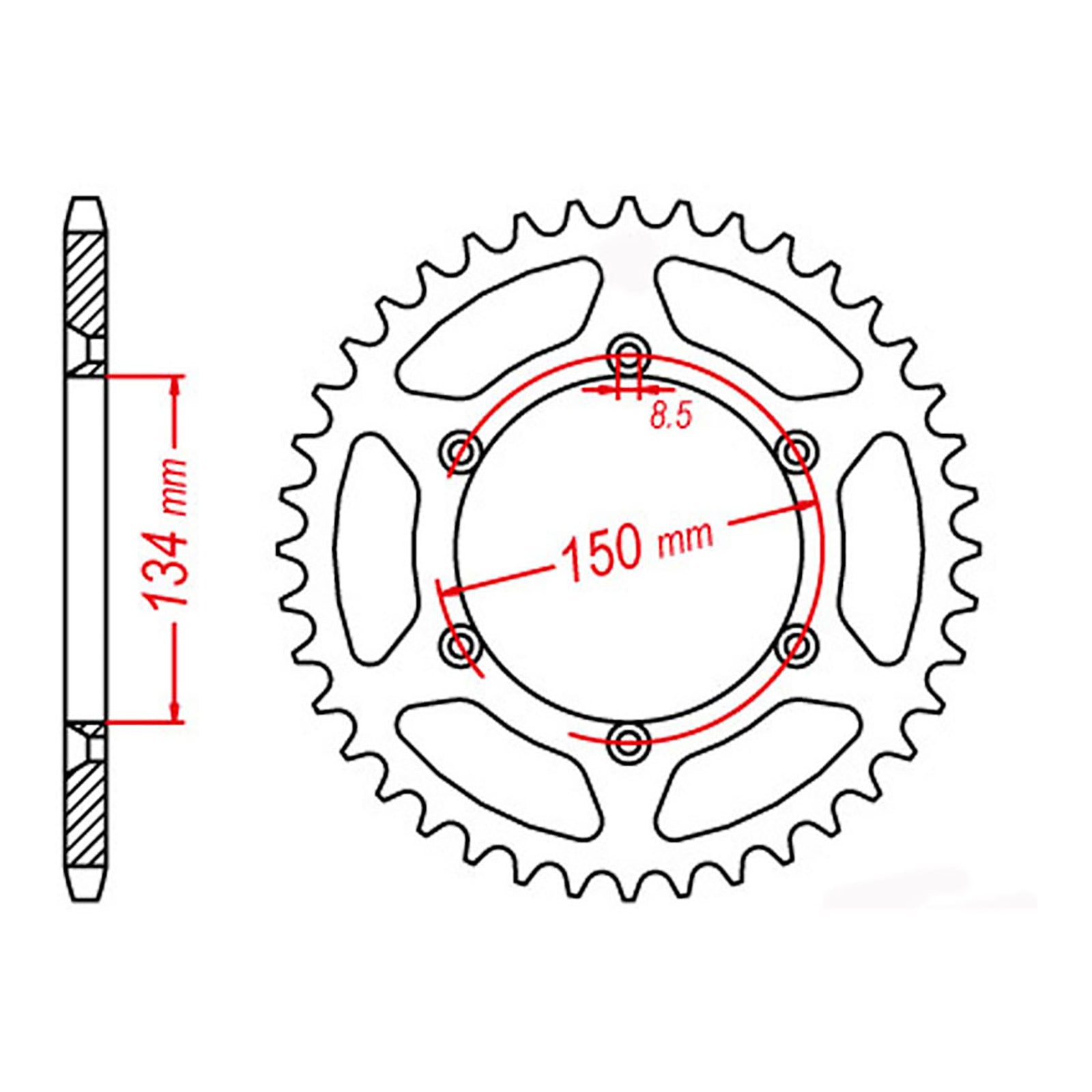 MTX 460 Steel Rear Sprocket #520