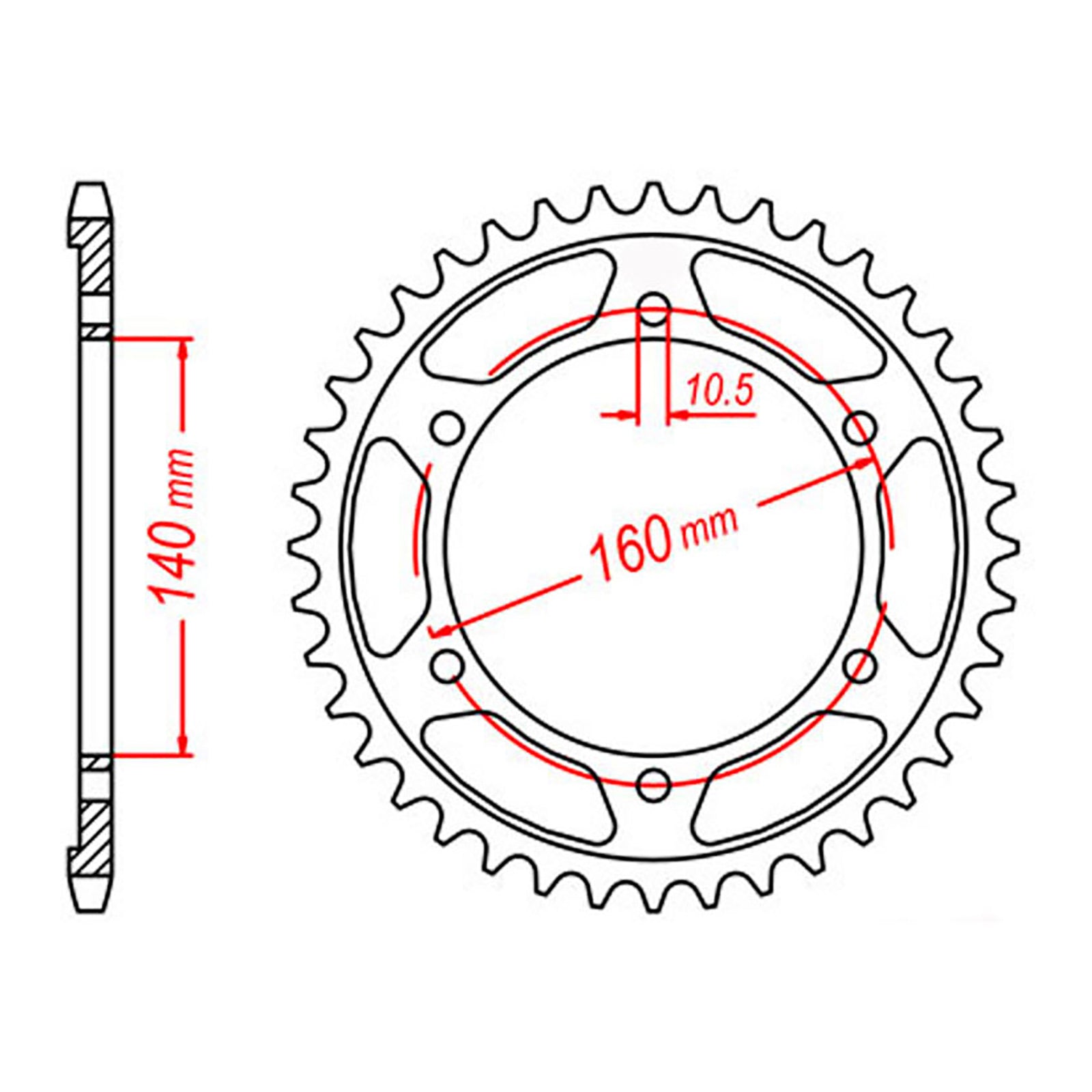 MTX 502 Steel Rear Sprocket #530