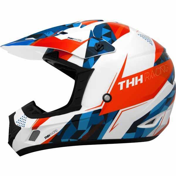 THH TX-12 Helmet - White/Orange (XL)