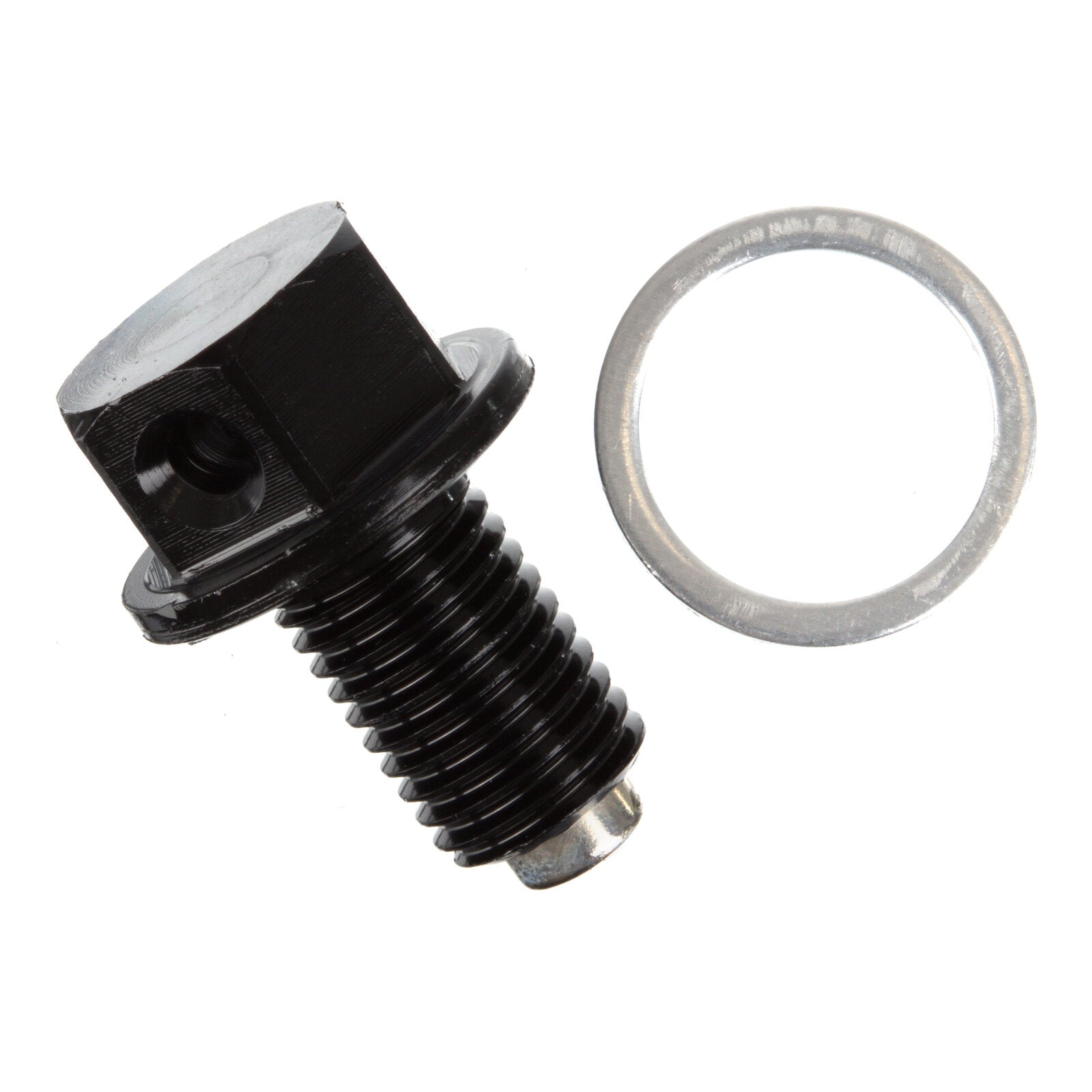 Whites Magnetic Sump Plug M10 x 15 x 1.25 - Black