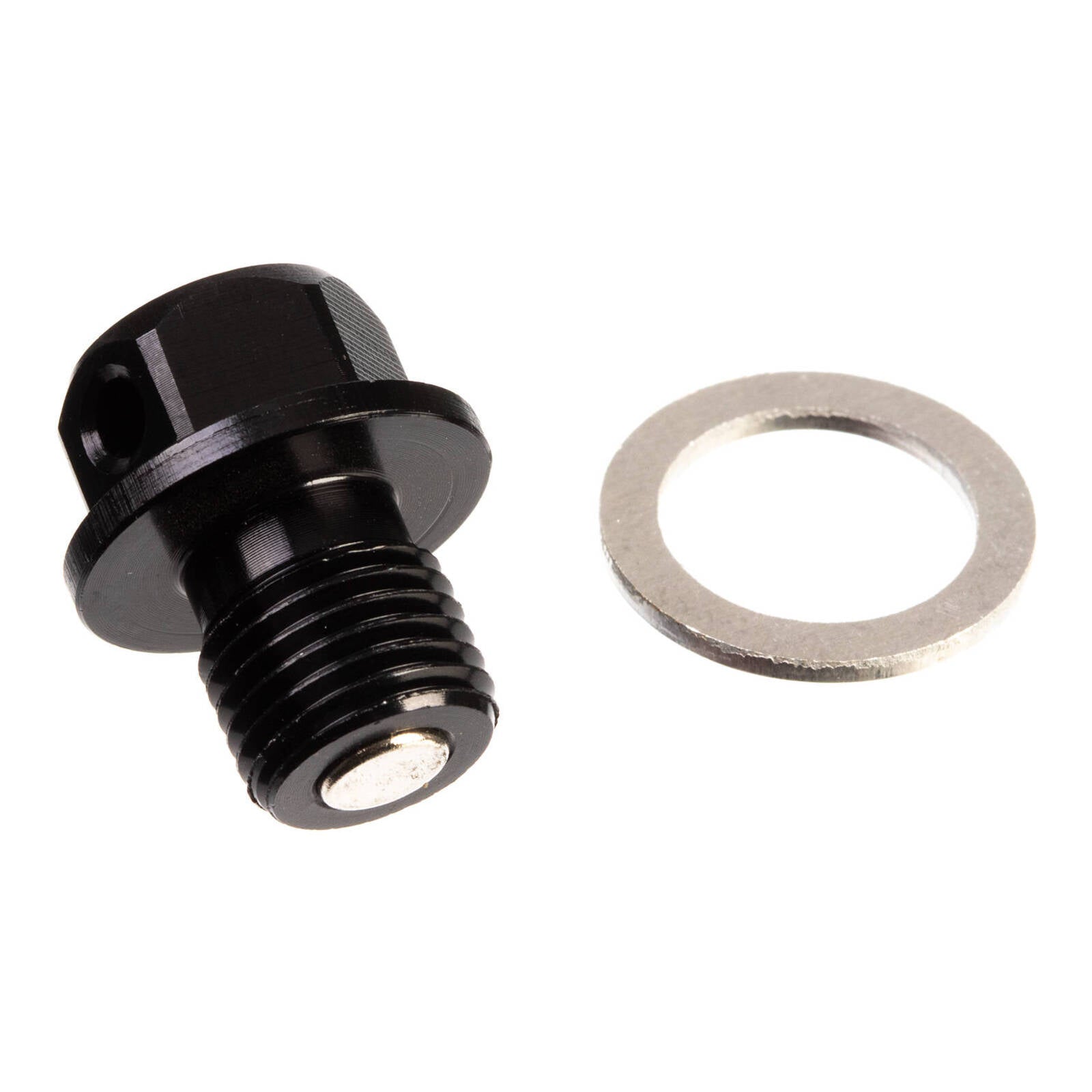 Whites Magnetic Sump Plug M12 x 12 x 1.25 - Black