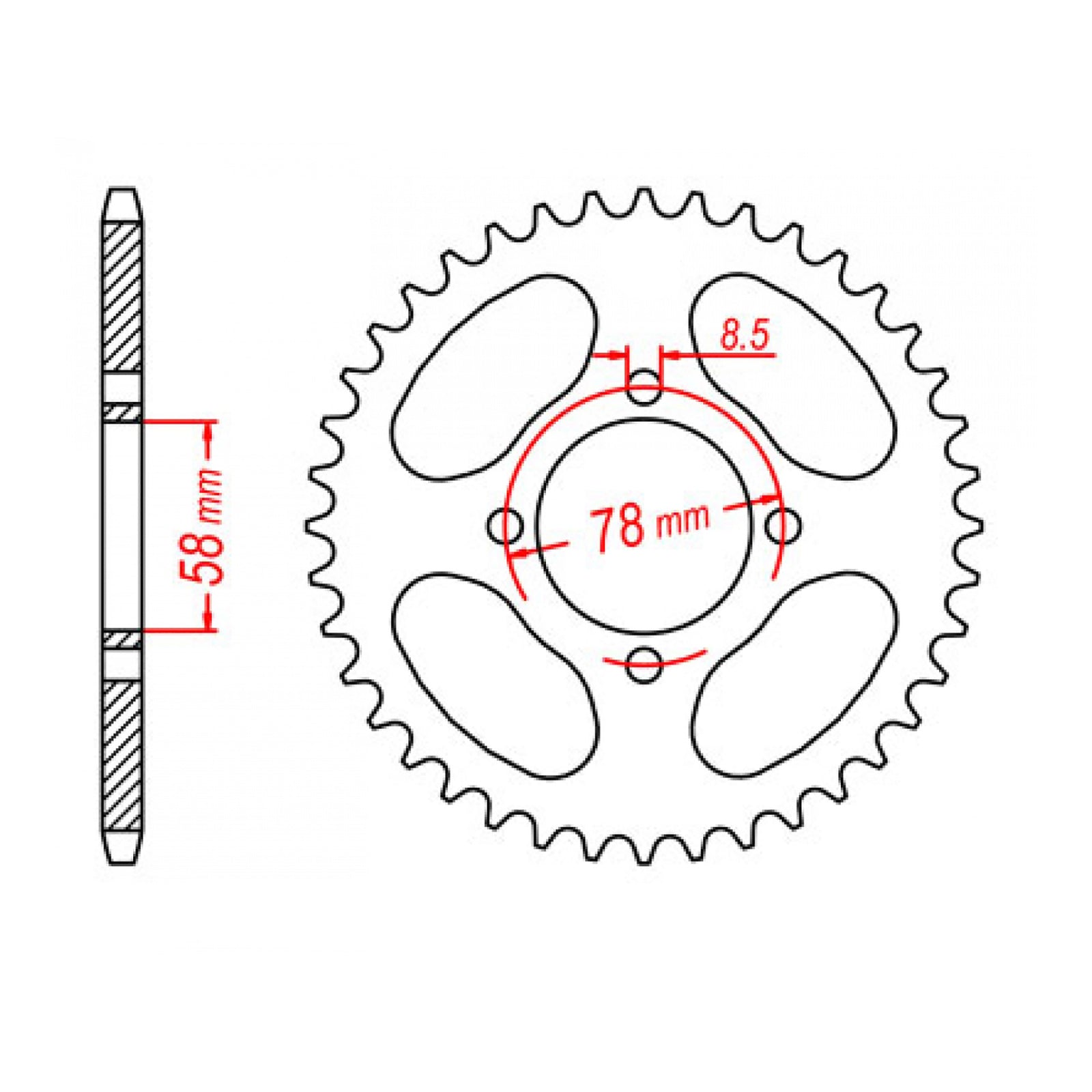 XAM Sprocket Kit Suzuki GN125 - 428AO 13/50